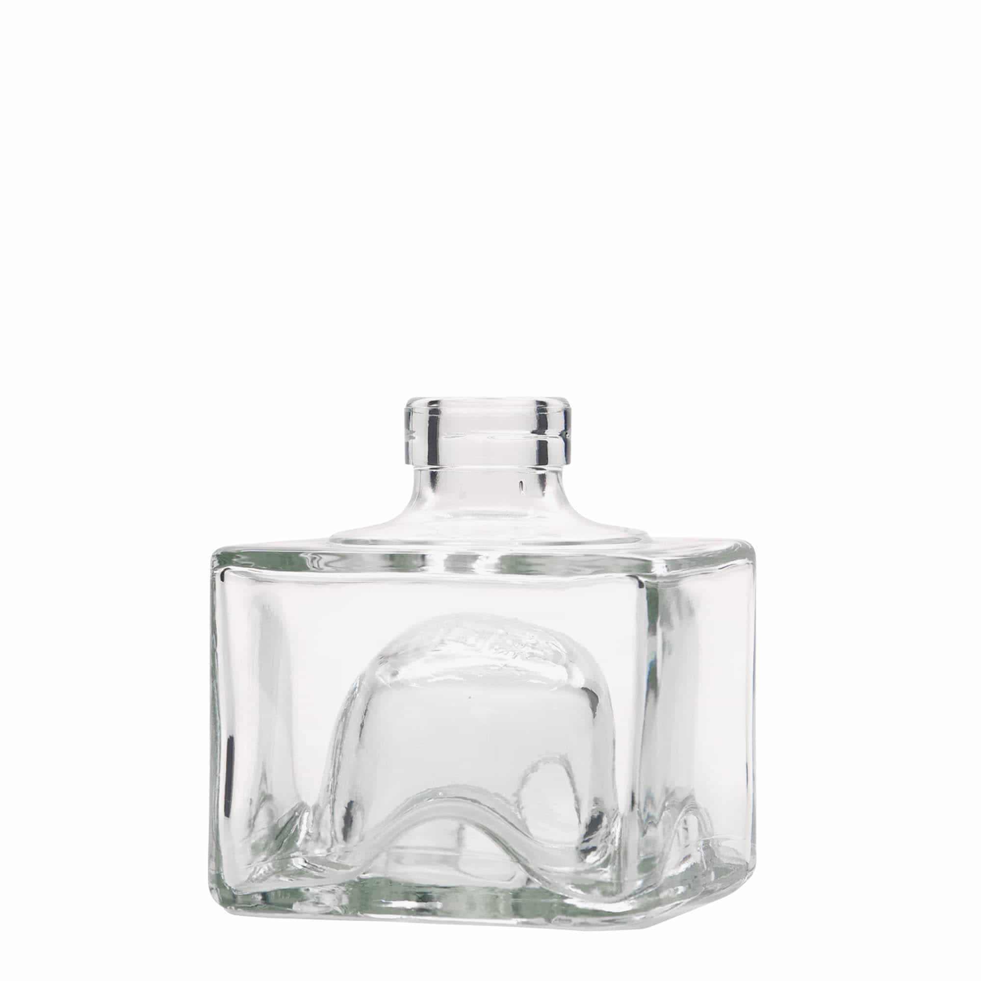 Flacon en verre 200 ml « Cocolores », carré, ouverture : bouchon en liège