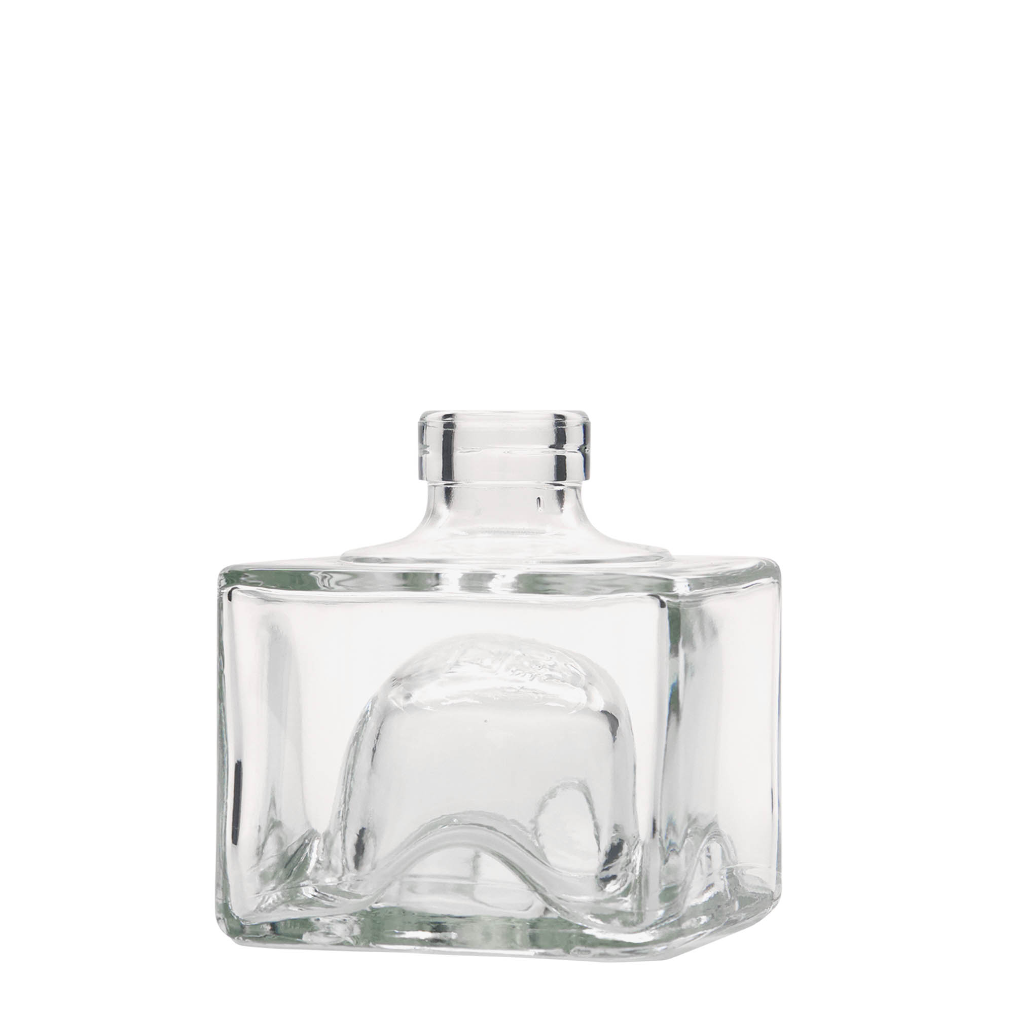 Flacon en verre 200 ml « Cocolores », carré, ouverture : bouchon en liège