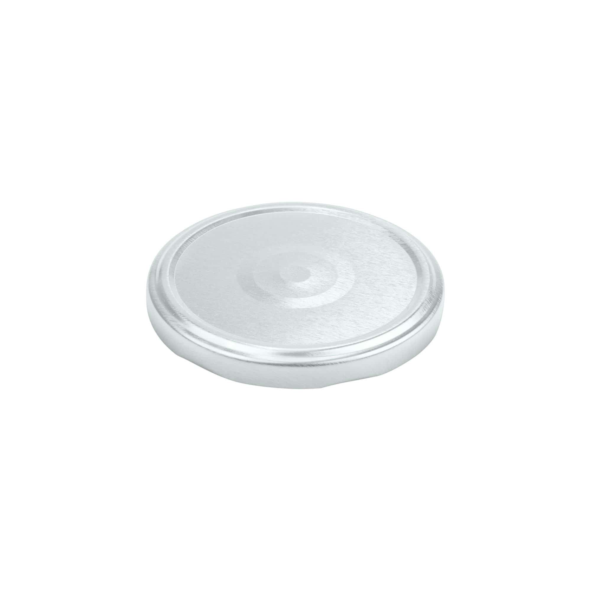 Bouchon à vis, tôle blanche, argenté, pour ouverture : TO 82