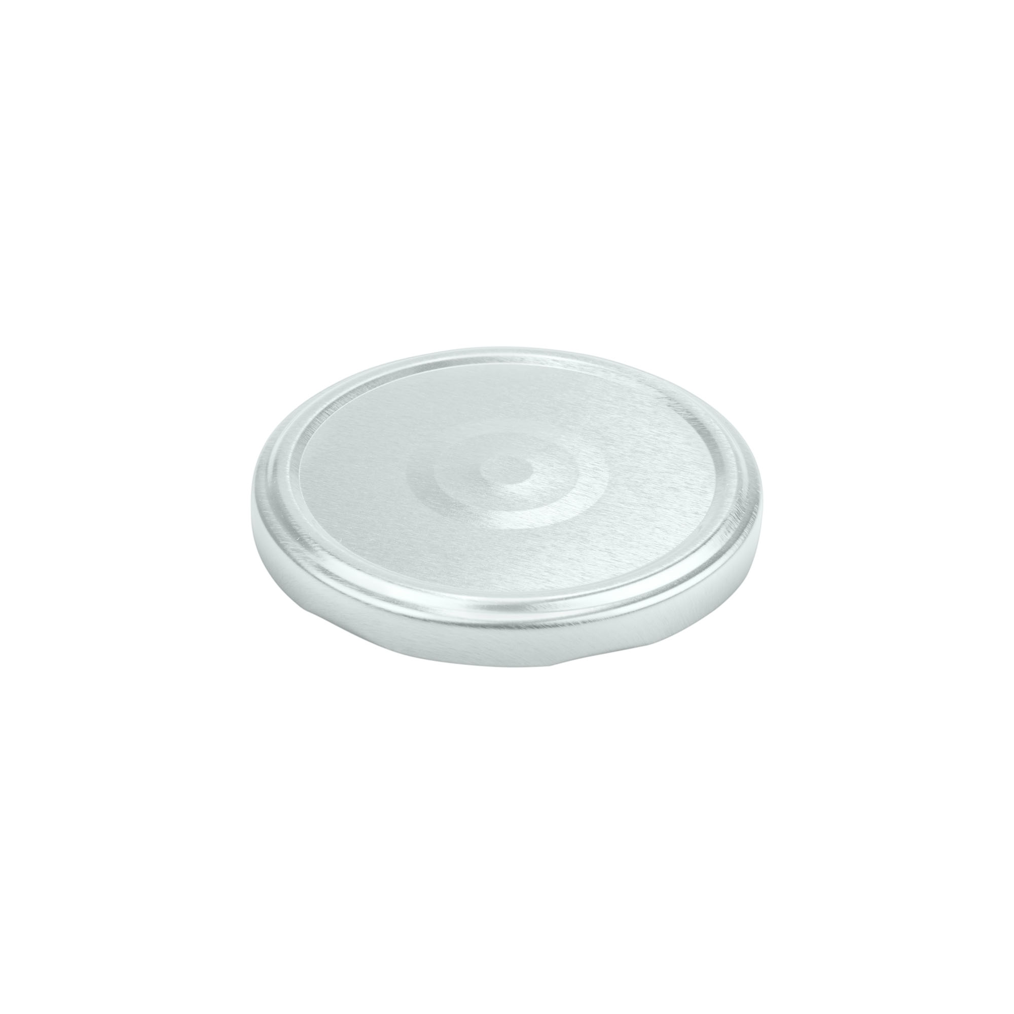 Bouchon à vis, tôle blanche, argenté, pour ouverture : TO 82