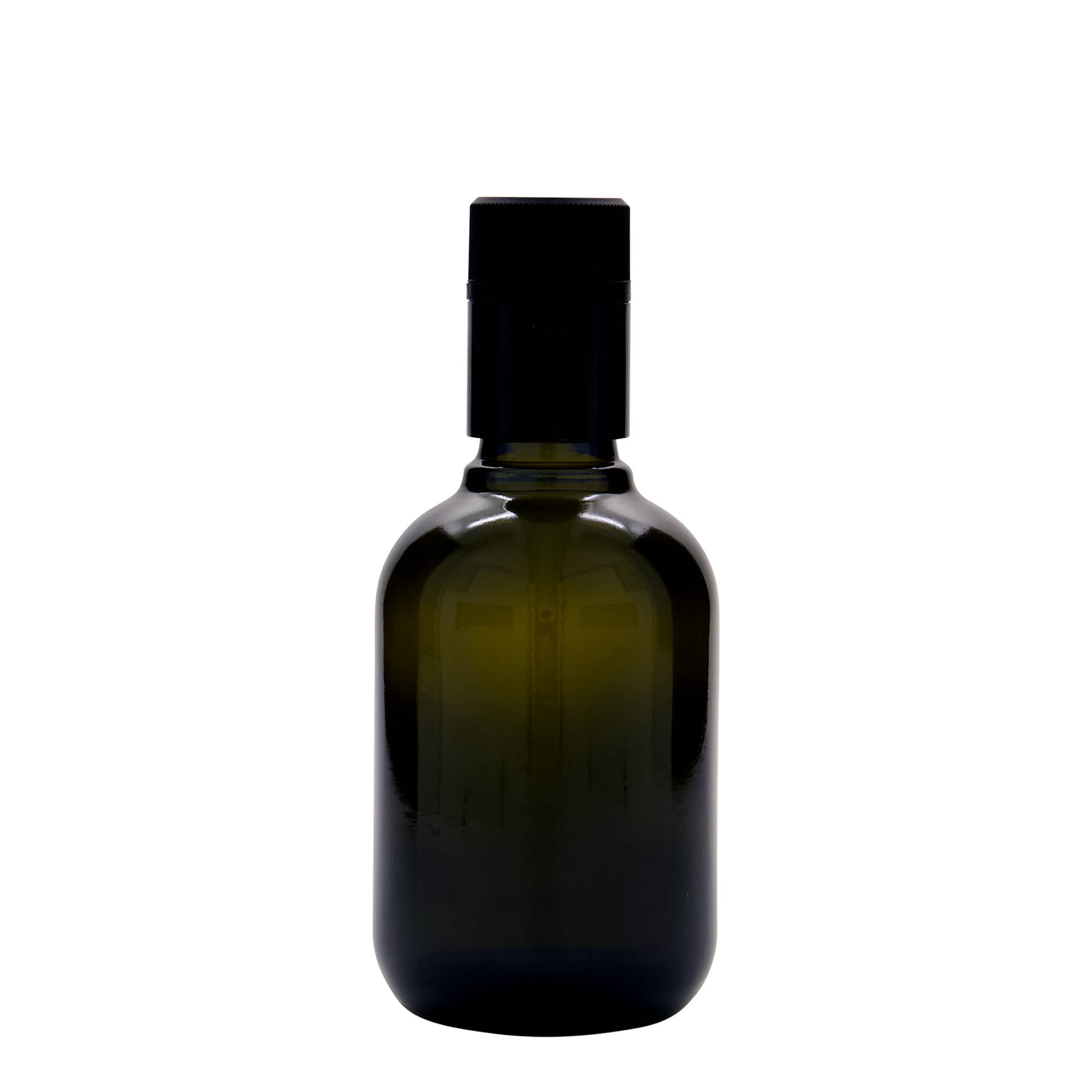 Flacon de vinaigre/huile 250 ml « Biolio », verre, vert antique, embouchure : DOP