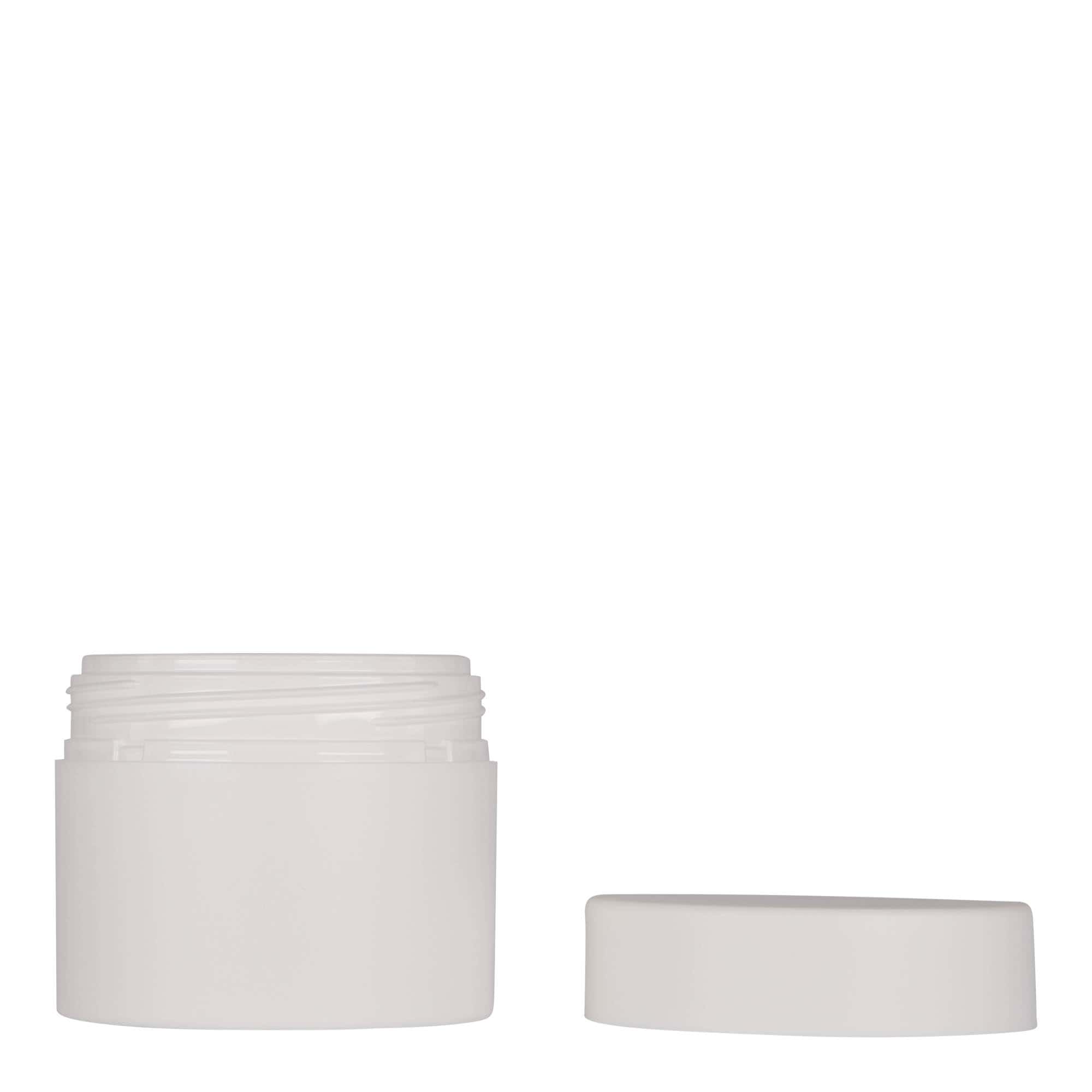 100 ml boîte en plastique 'Antonella', PP, blanche, ouverture : bouchon à vis