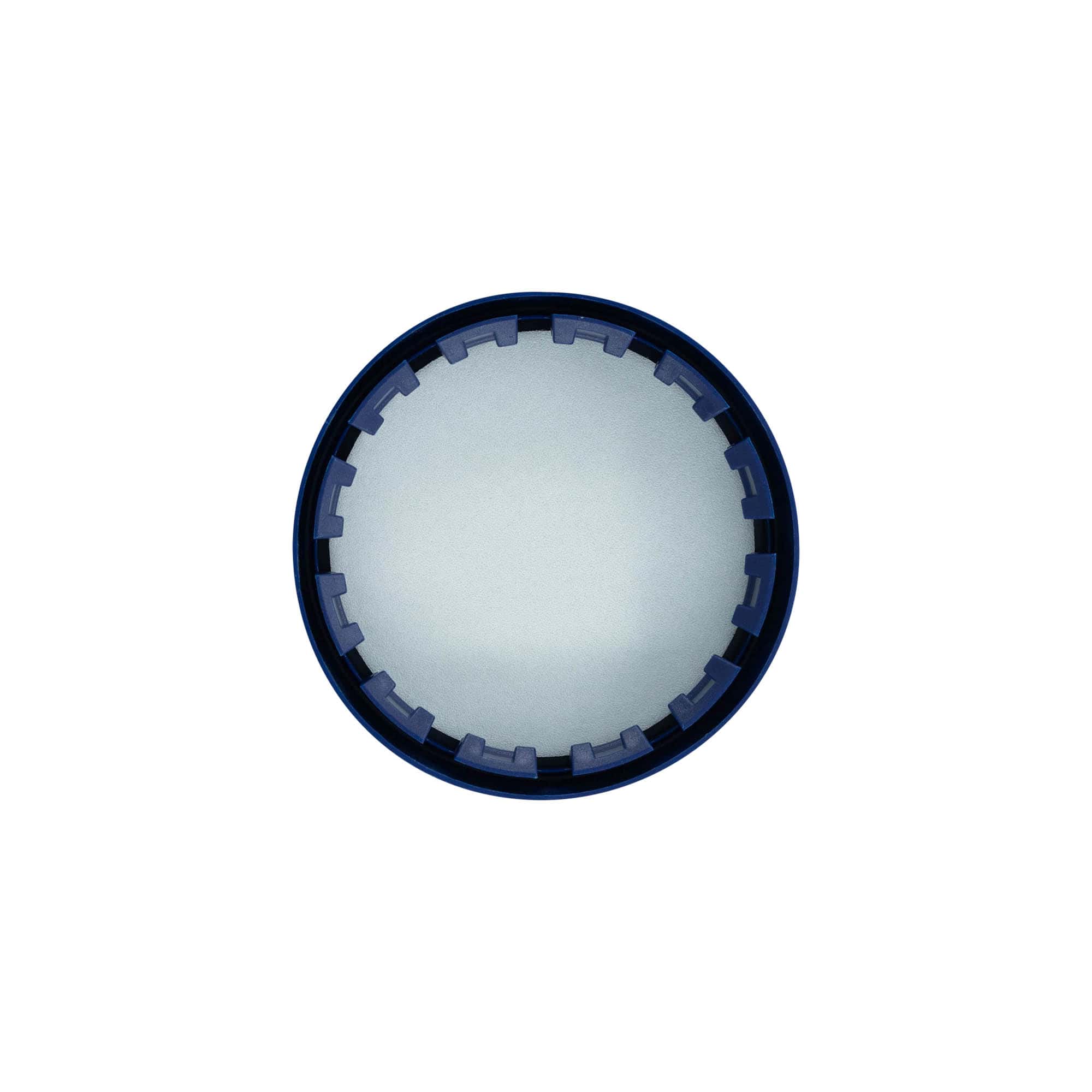 Couvercle à emboîtement pour pot en céramique standard, plastique HDPE, bleu