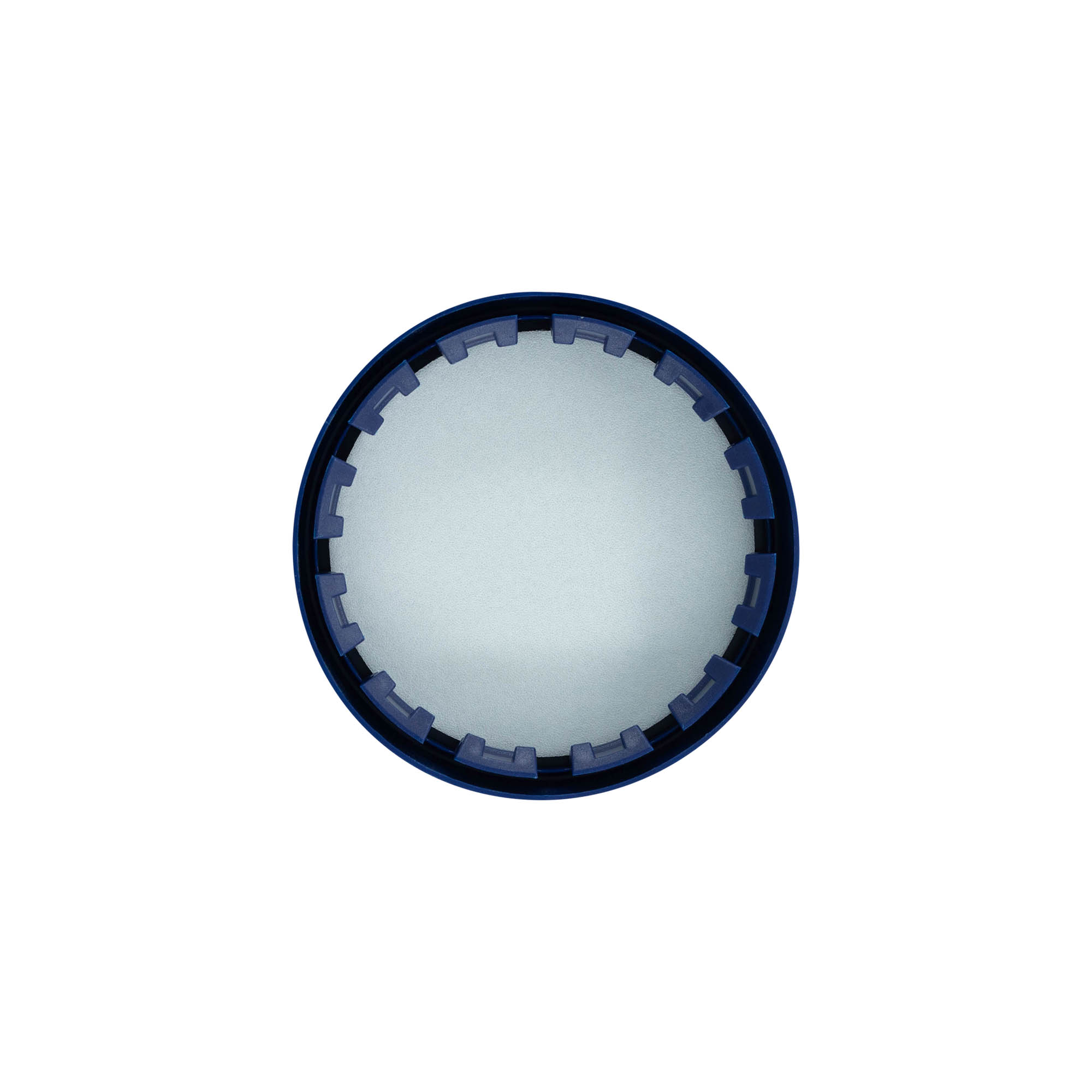 Couvercle à emboîtement pour pot en céramique standard, plastique HDPE, bleu