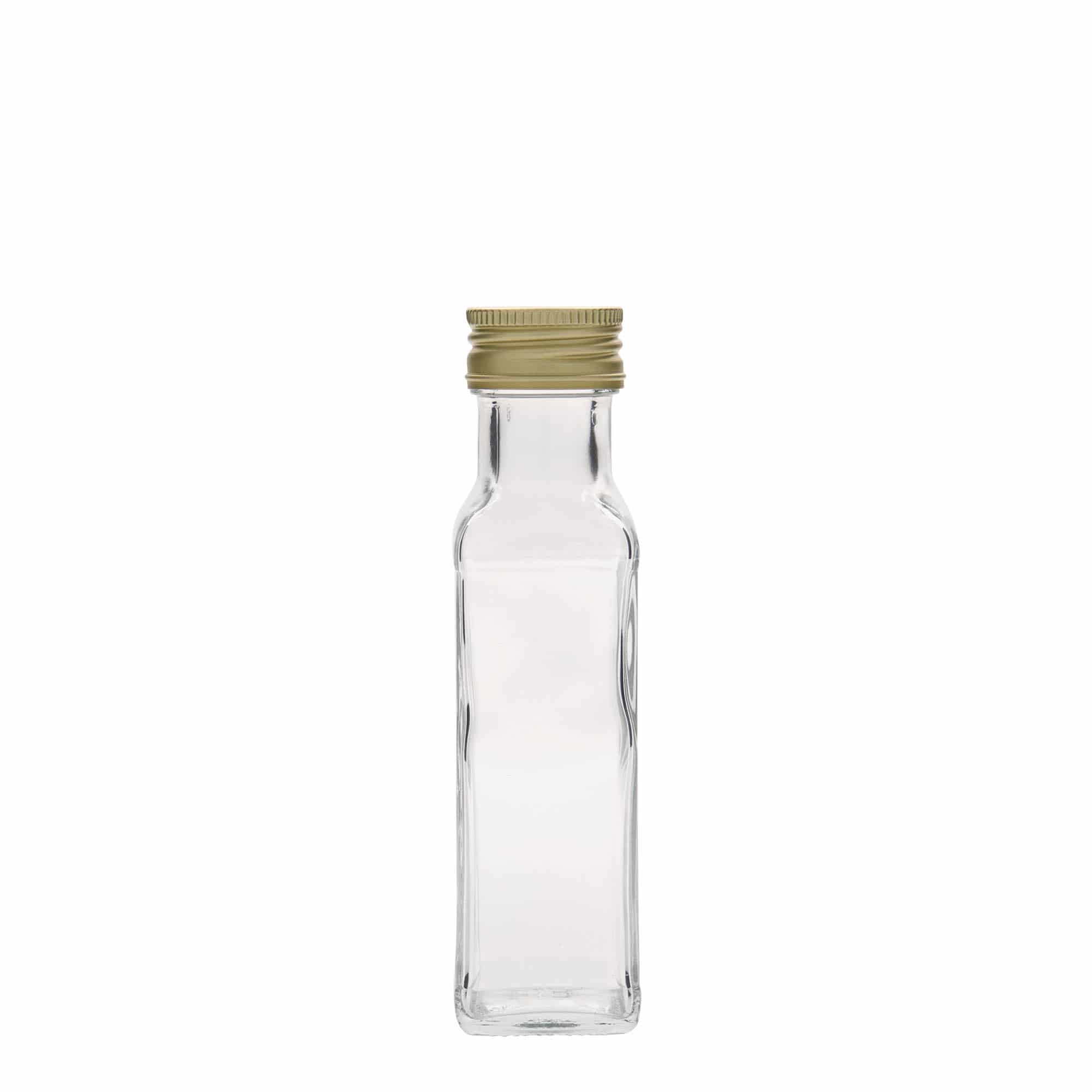 Flacon en verre de 100 ml « Marasca », carré, ouverture : PP 31,5