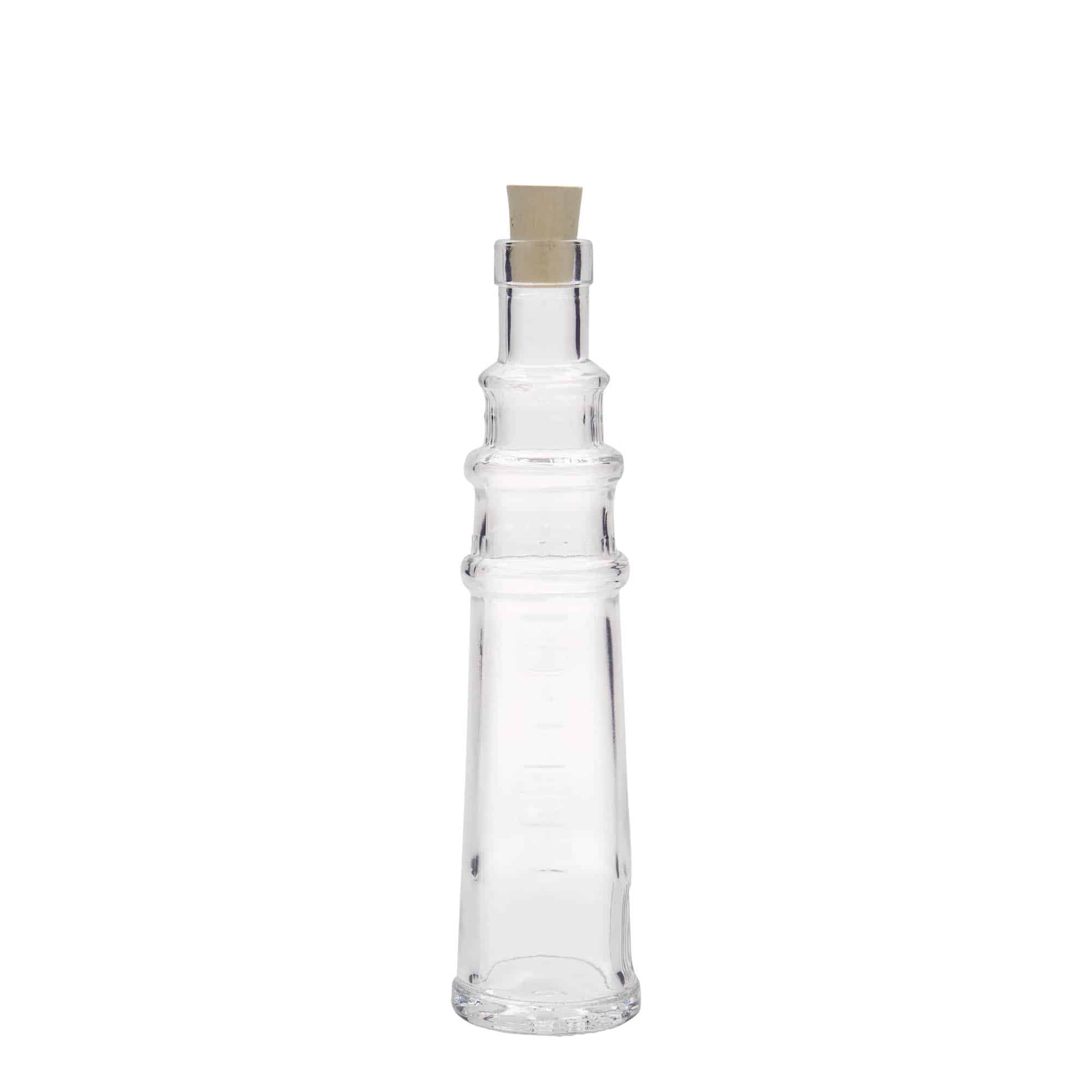 Flacon en verre 100 ml « Leuchtturm », ouverture : bouchon en liège