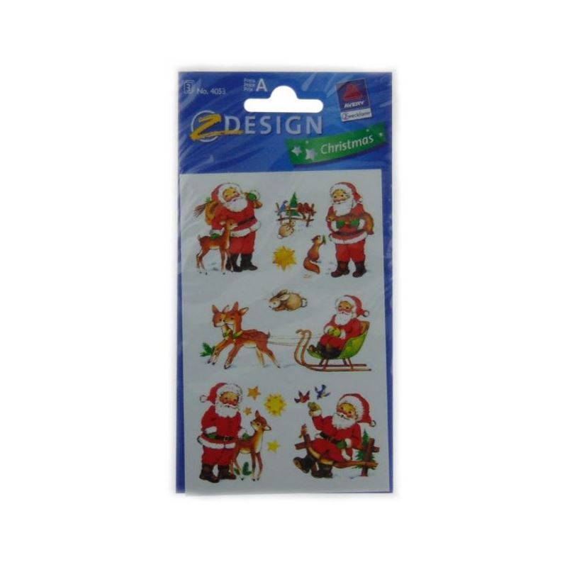 Autocollants Zweckform 'Père Noël', papier, multicolore