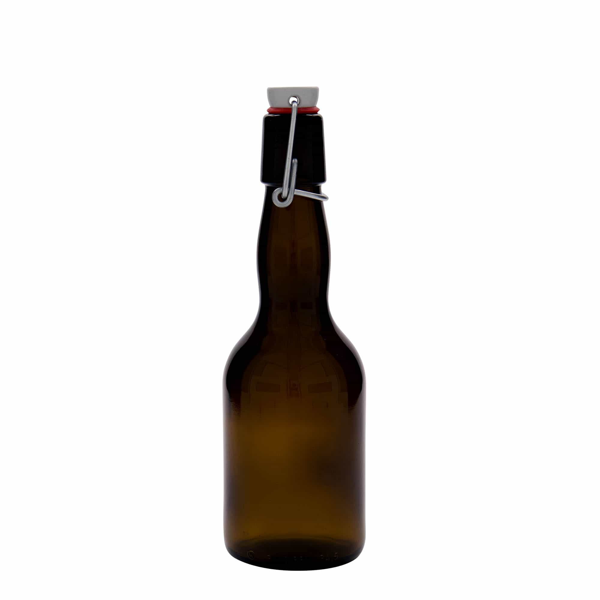 Bouteille de bière 330 ml col évasé, verre, brun, ouverture : fermeture à bascule