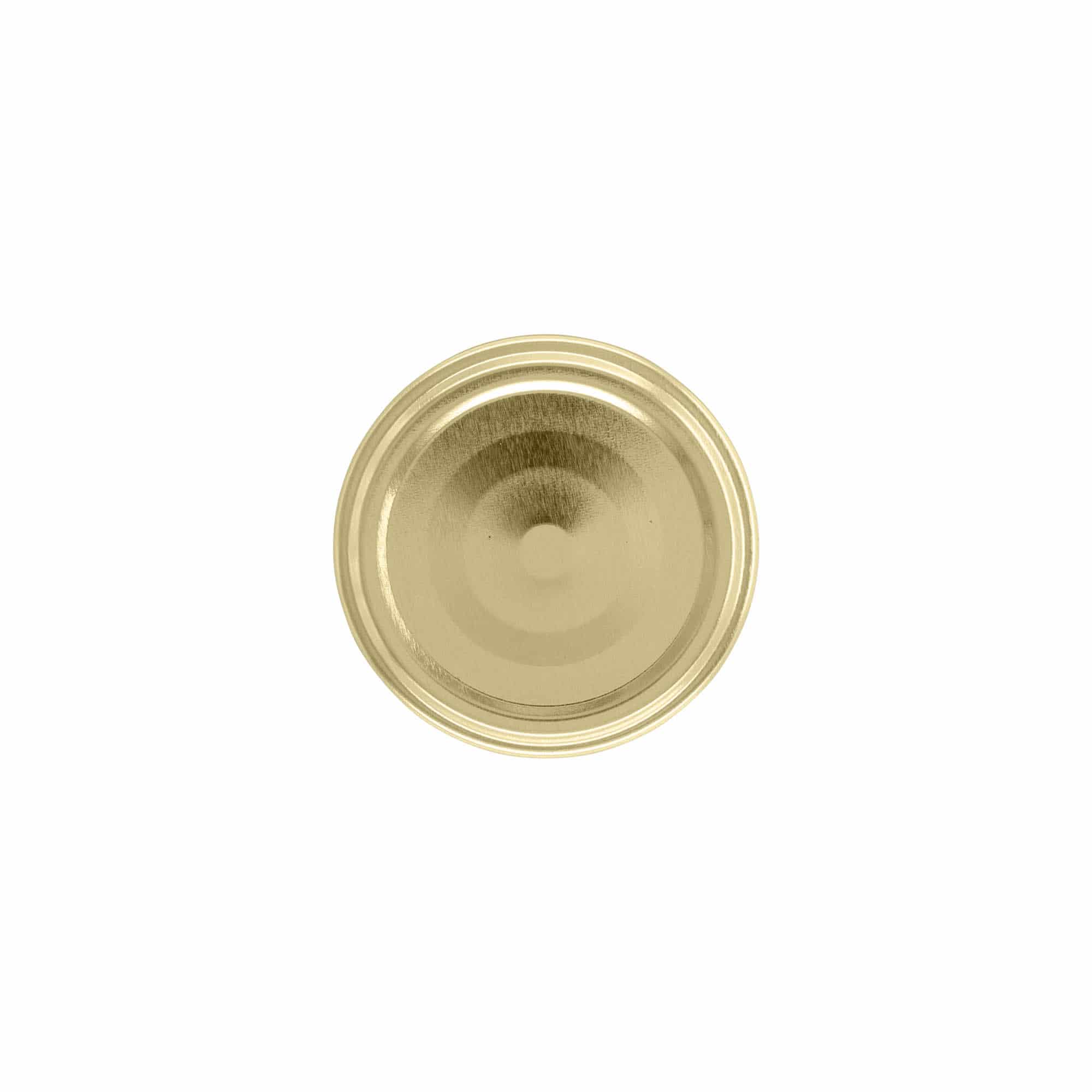 Bouchon à vis, tôle blanche, stérilisable, doré, pour ouverture : TO 58