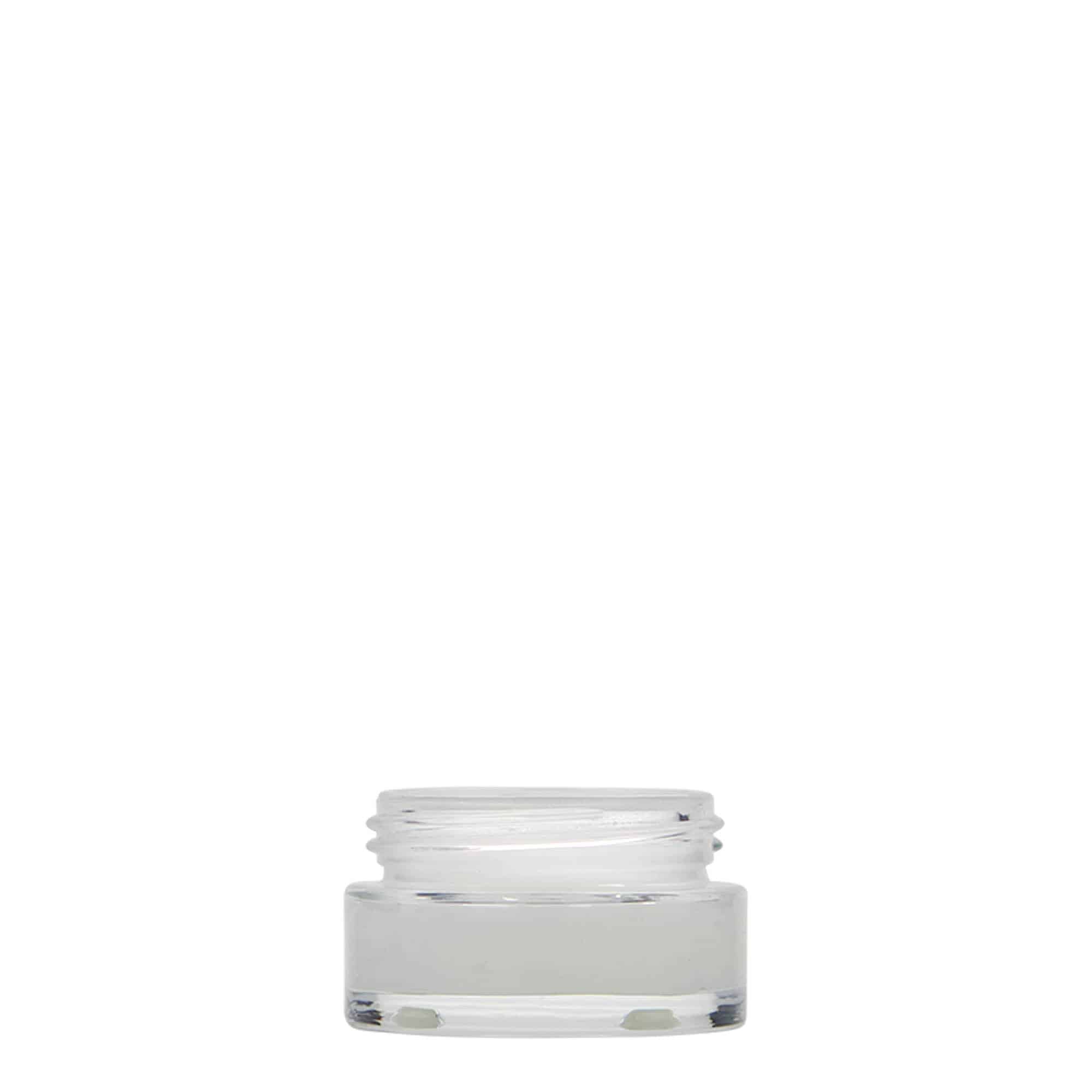 Pot de 15 ml « Clear Edition », verre, ouverture : bouchon à vis