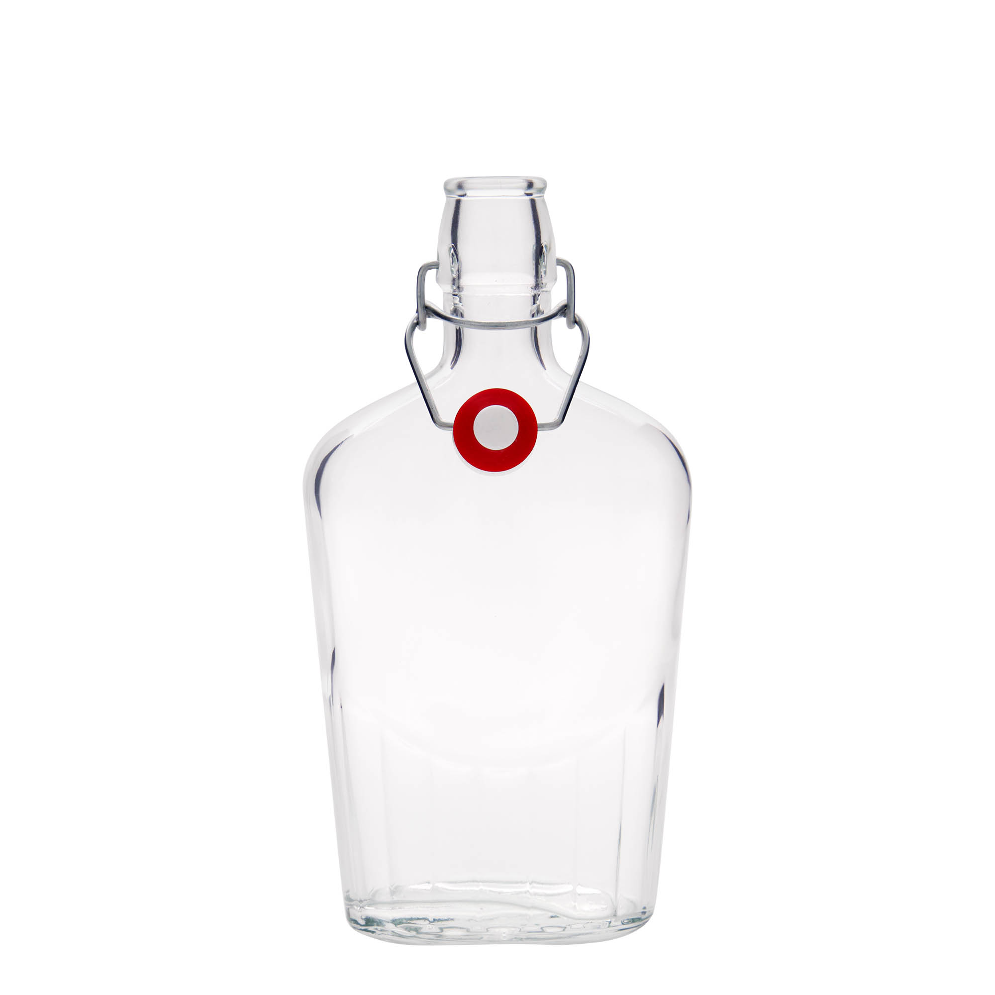 Bouteille en verre 500 ml « Fiaschetta », ovale, ouverture : bouchon à levier