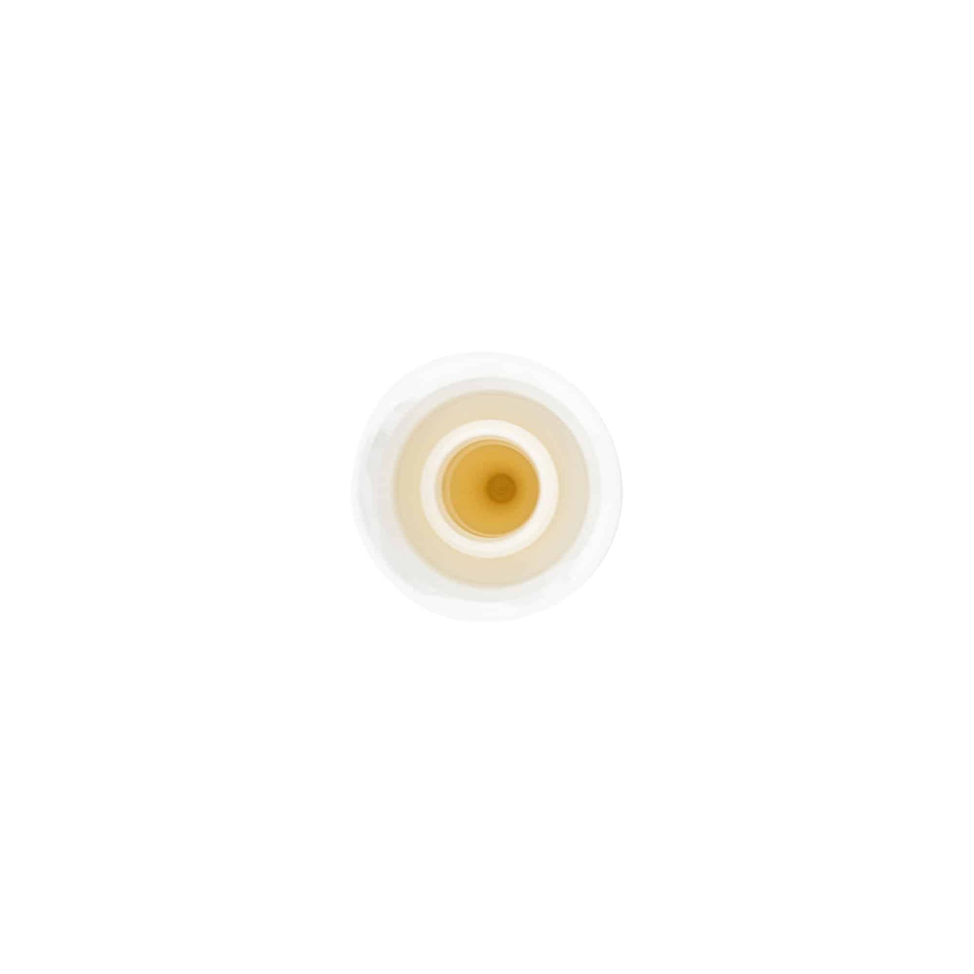 Bouchon à vis avec applicateur, plastique PE, blanc, pour ouverture : DIN 18 Bouchon à vis avec applicateur, plastique PE, blanc, pour ouverture : DIN 18