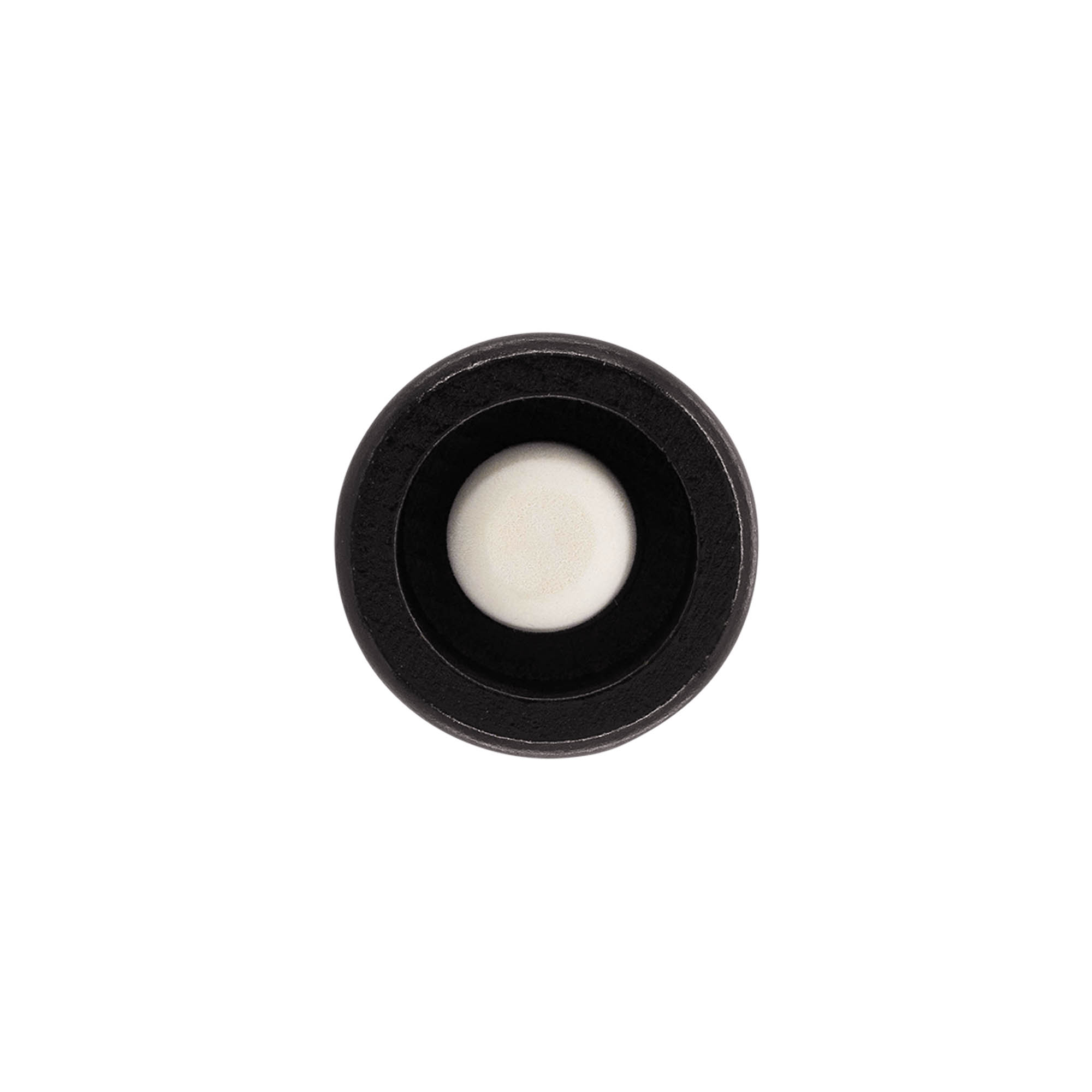 Bouchon à poignée 19 mm "Melon", bois/PE, noir, pour embouchure : liège