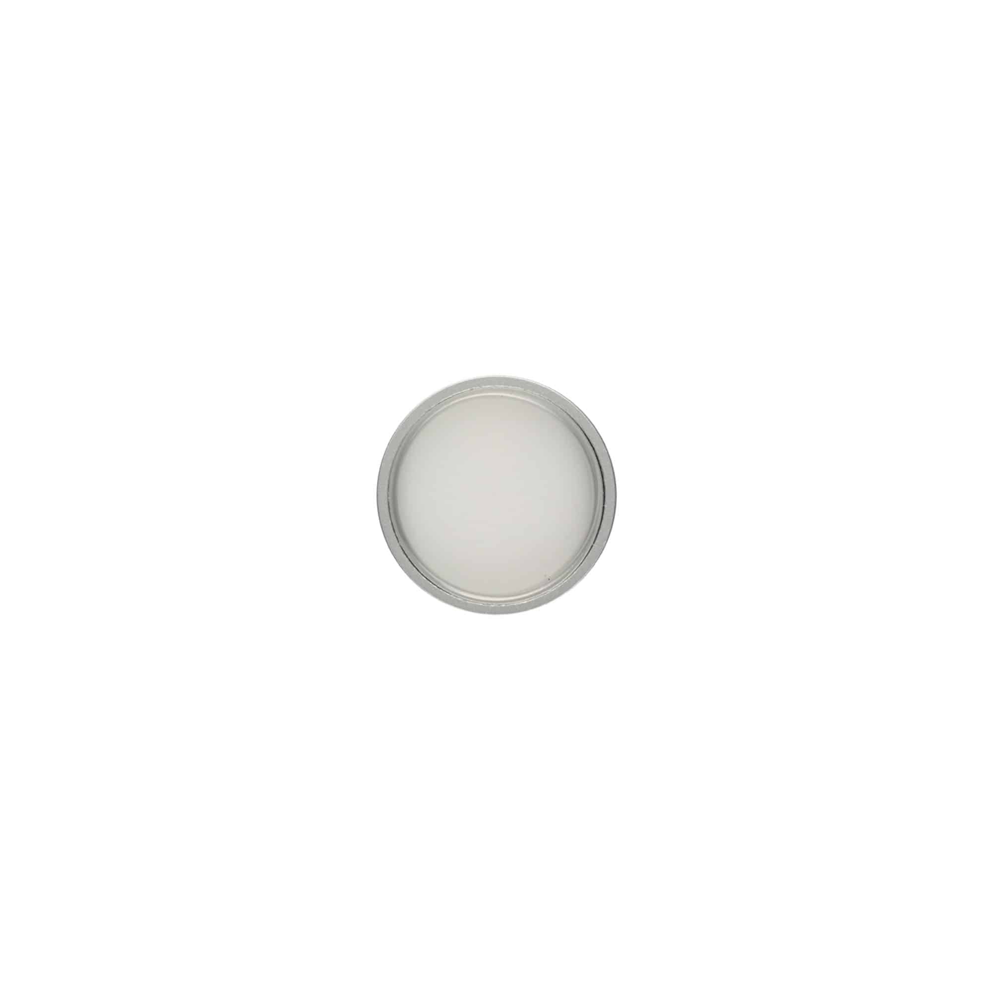 Bouchon à vis, plastique ABS, argenté mat, pour goulot : GPI 33/400