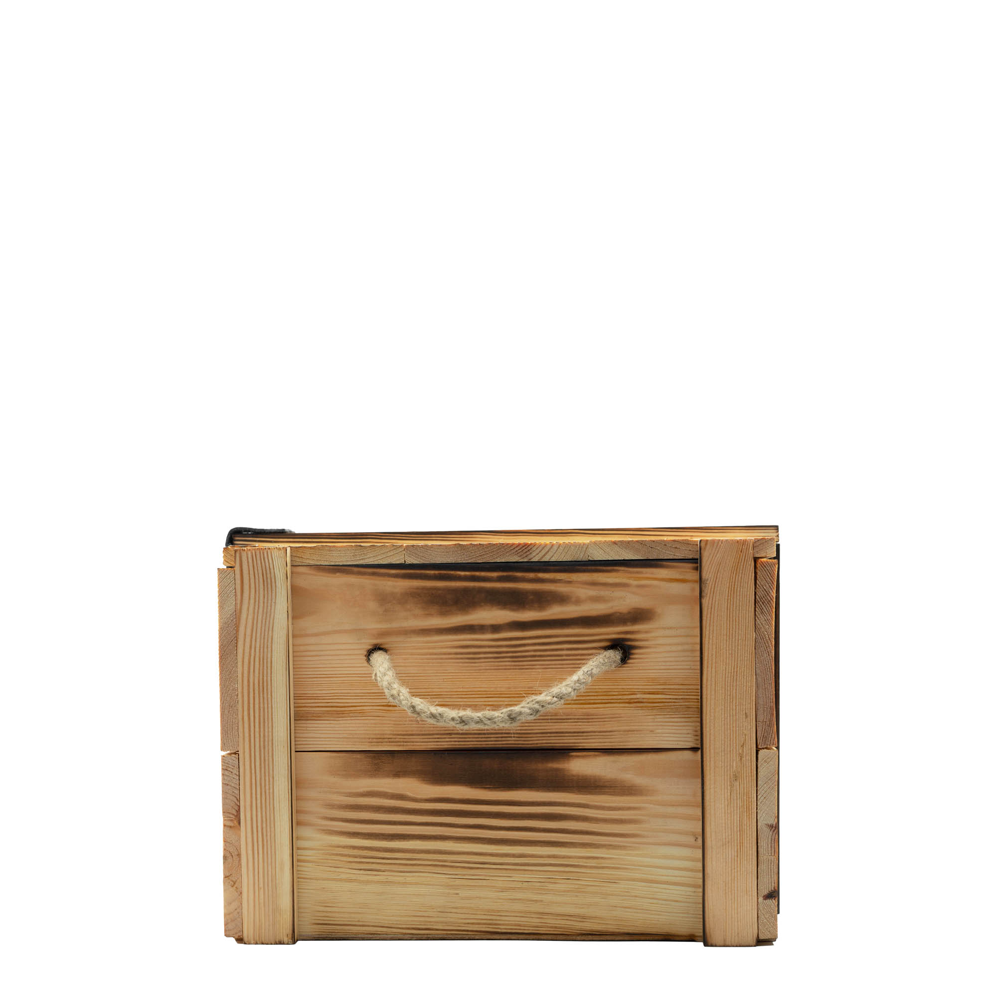 Caisse à vin pour 6 bouteilles, rectangulaire, bois, beige
