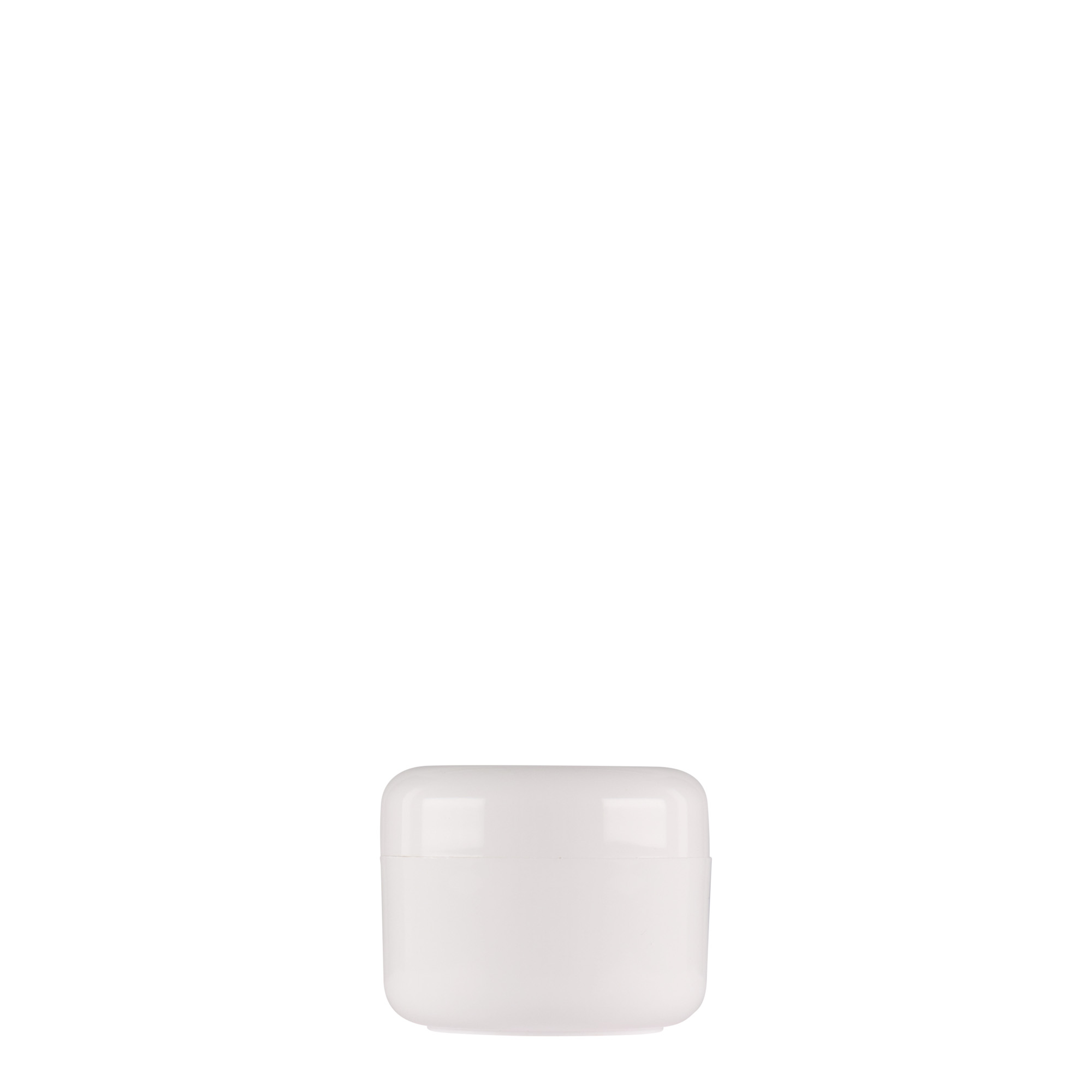 Dose en plastique 15 ml 'Bianca', PP, blanc, ouverture : bouchon à vis