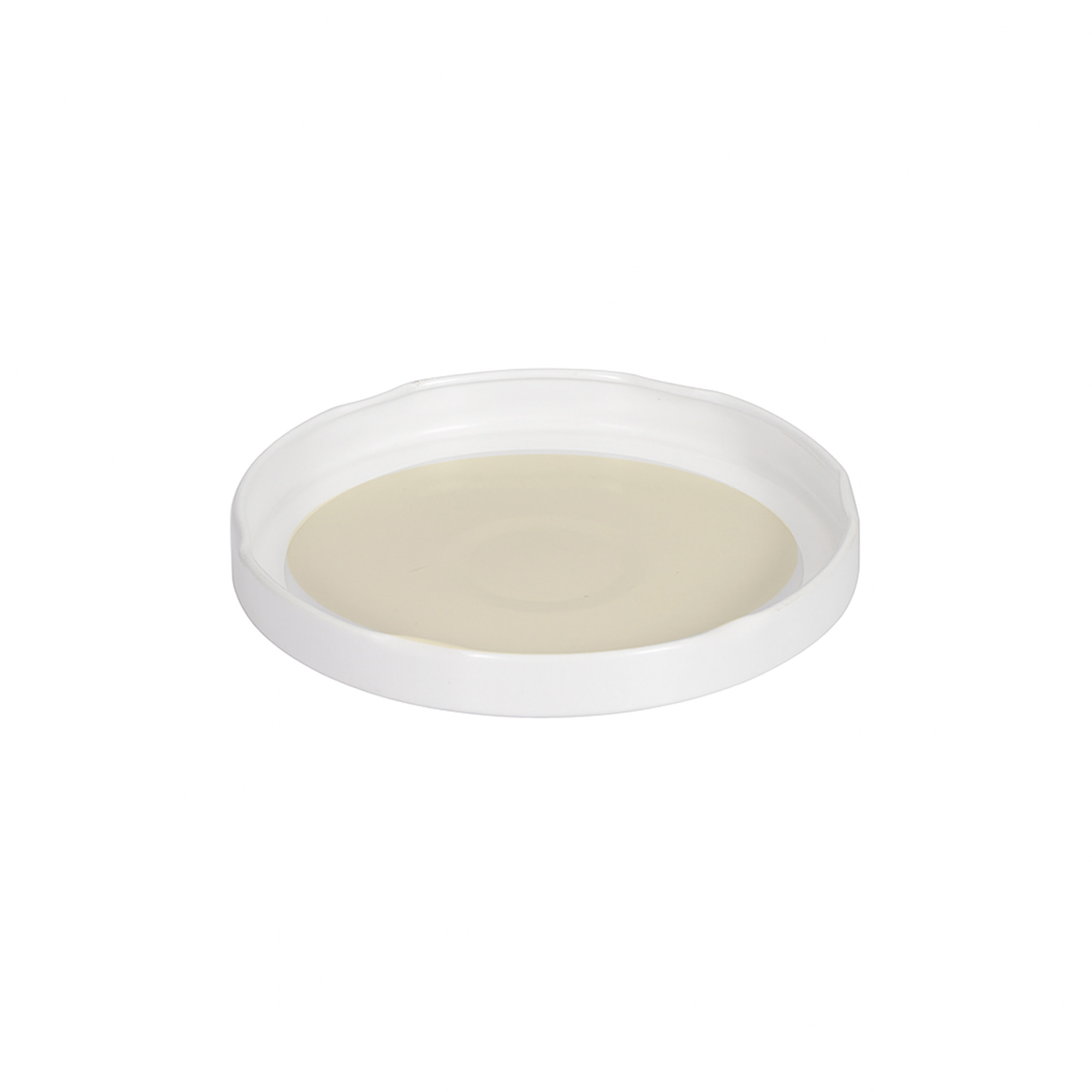 Bouchon à vis, tôle blanche, blanc, pour ouverture : TO 100