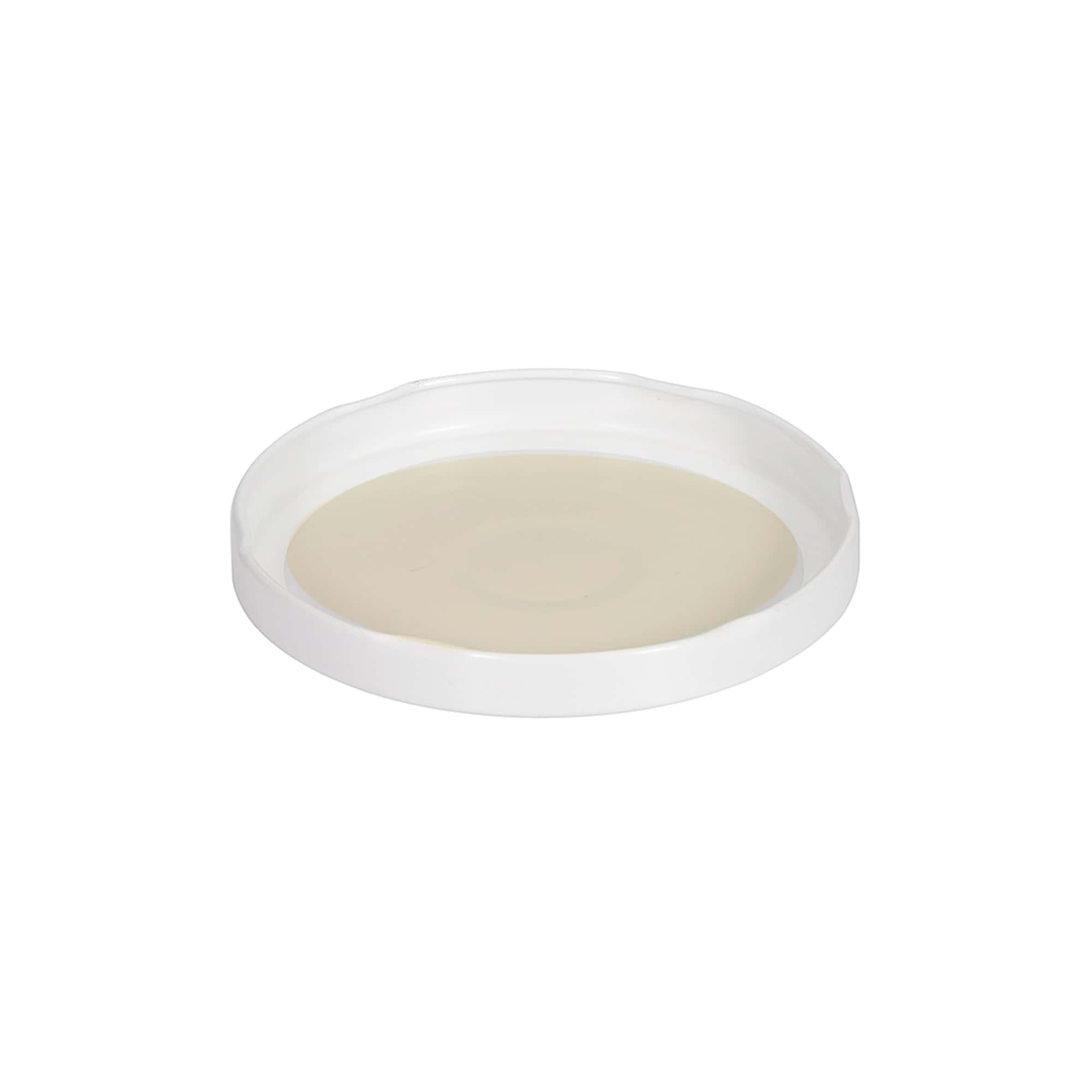Bouchon à vis, tôle blanche, blanc, pour ouverture : TO 100