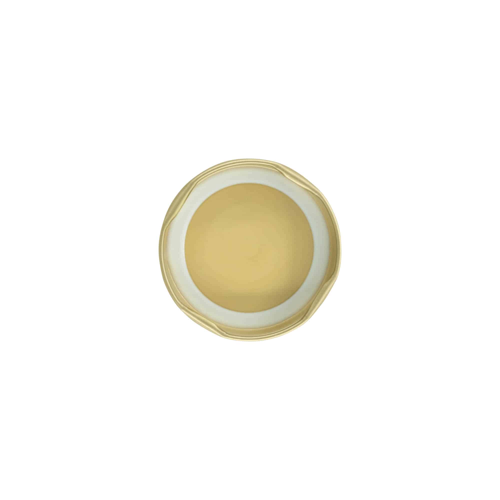 Bouchon à vis, tôle blanche, doré, pour ouverture : TO 53