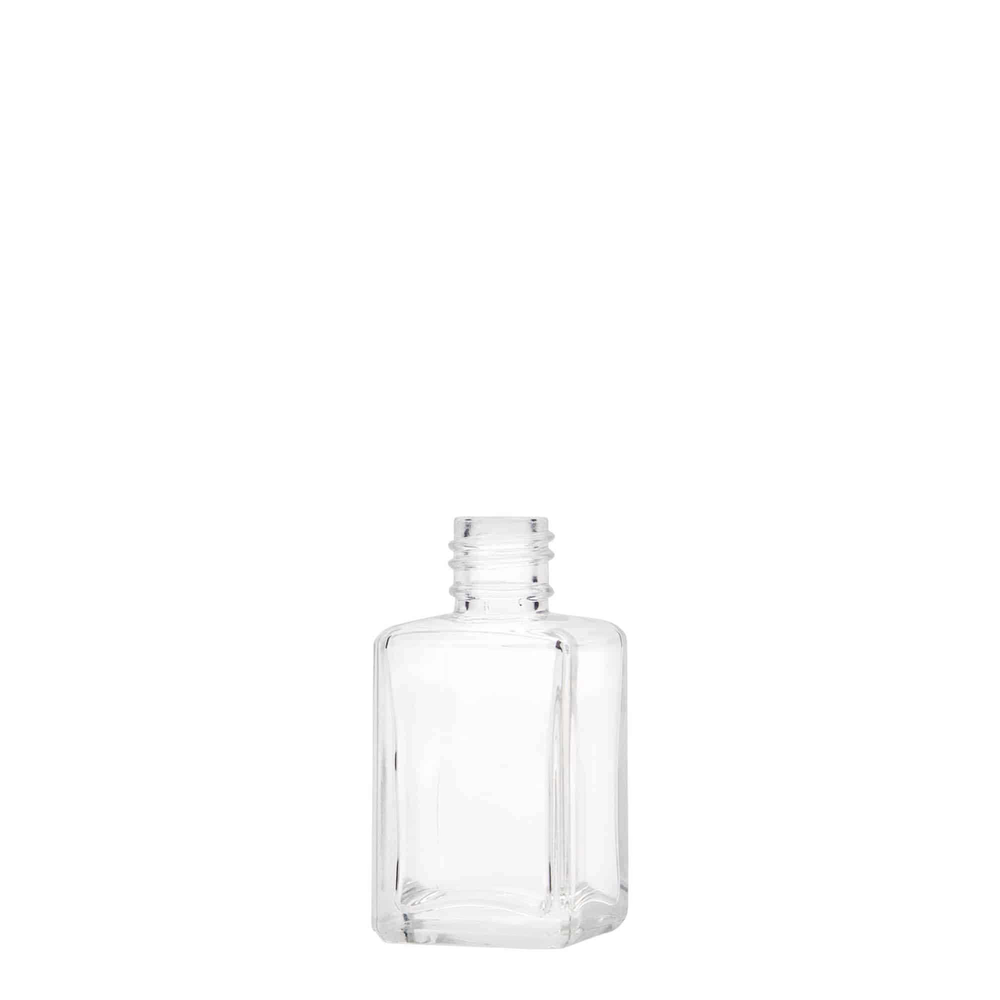 Flacon en verre 30 ml « Tamme », carré, ouverture : PP 18