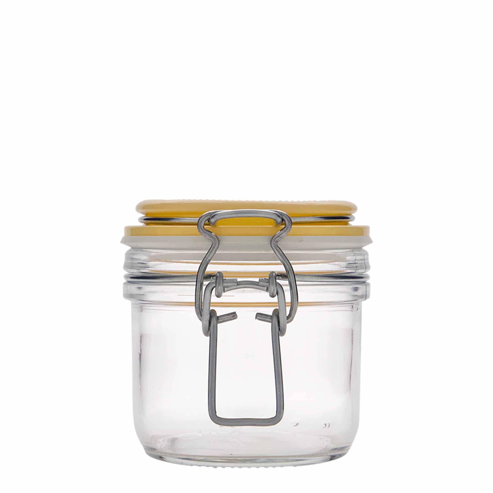 Bocal à fermeture mécanique 200 ml 'Fido', jaune, bouchage: bouchon mécanique Bocal à fermeture mécanique 200 ml 'Fido', jaune, bouchage: bouchon mécanique