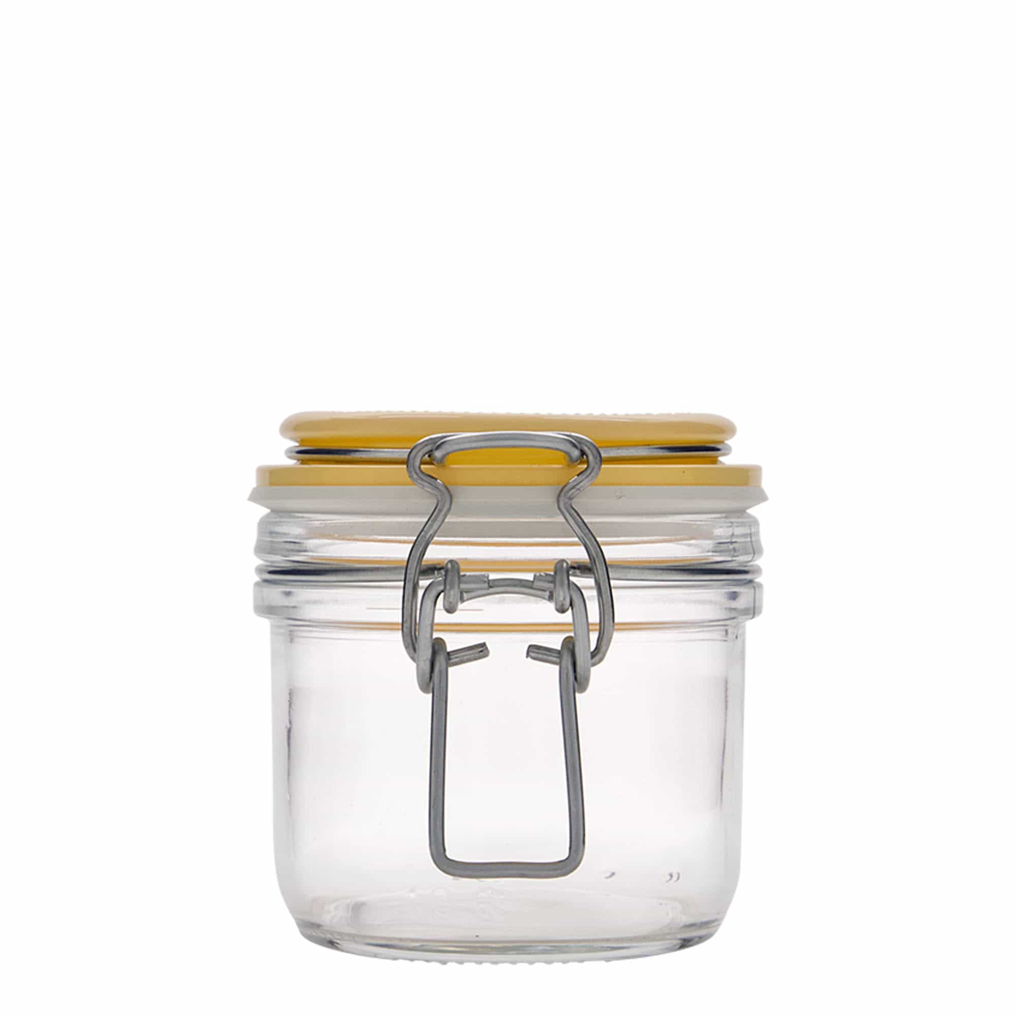 200 ml bocal à fermeture à levier 'Fido', jaune, ouverture : fermeture à levier