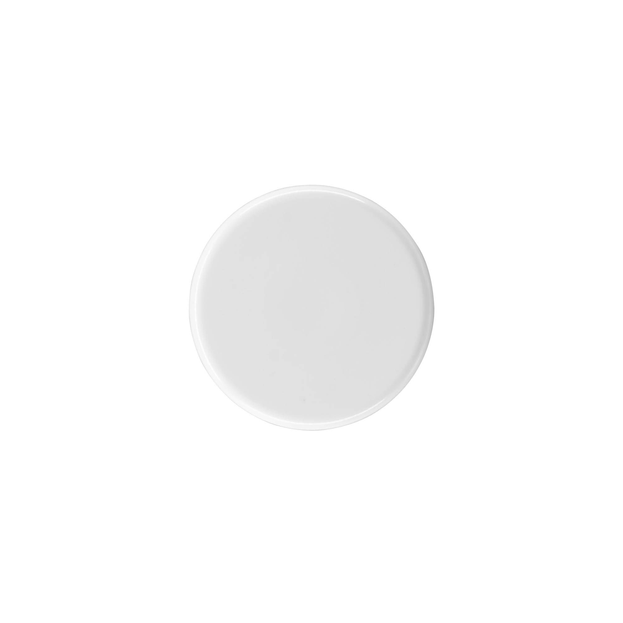 Bouchon à vis pour flacon rond avec insert de seringue, plastique PE, blanc, pour ouverture : DIN 25