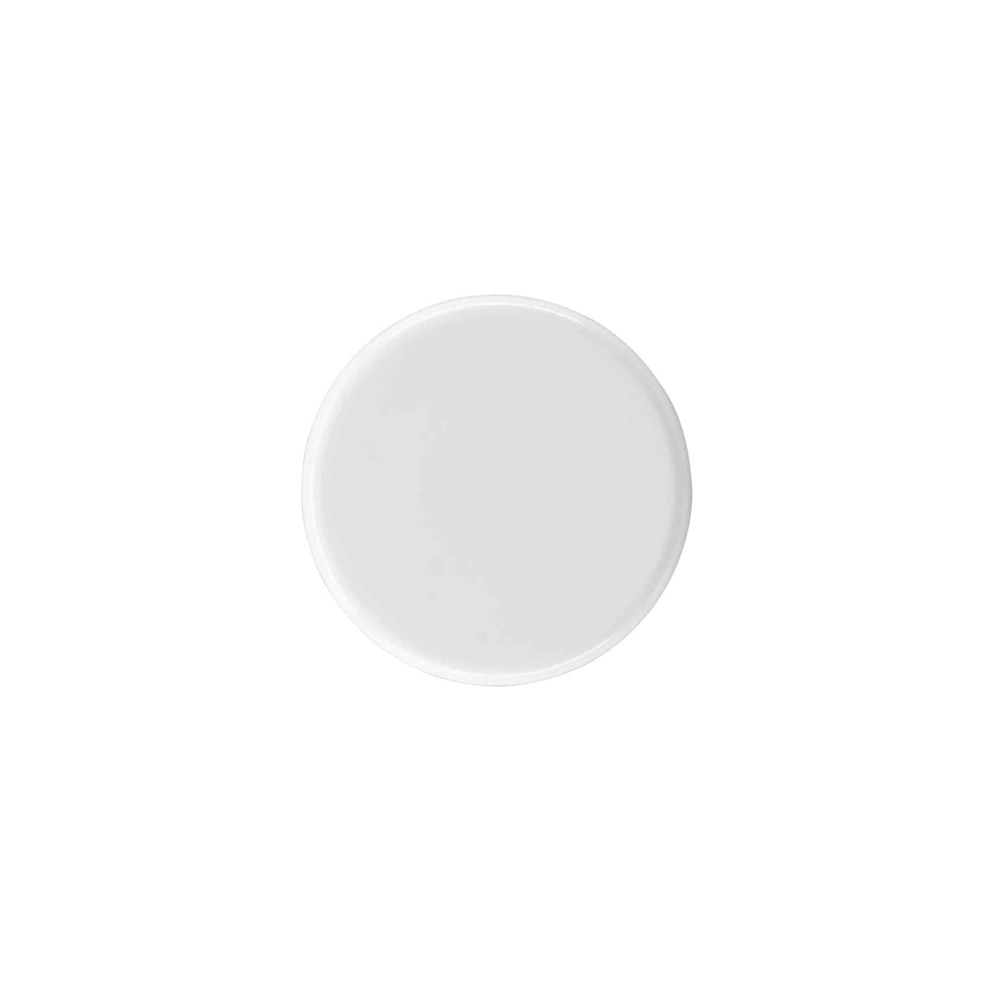 Bouchon à vis pour flacon rond avec insert de seringue, plastique PE, blanc, pour ouverture : DIN 25