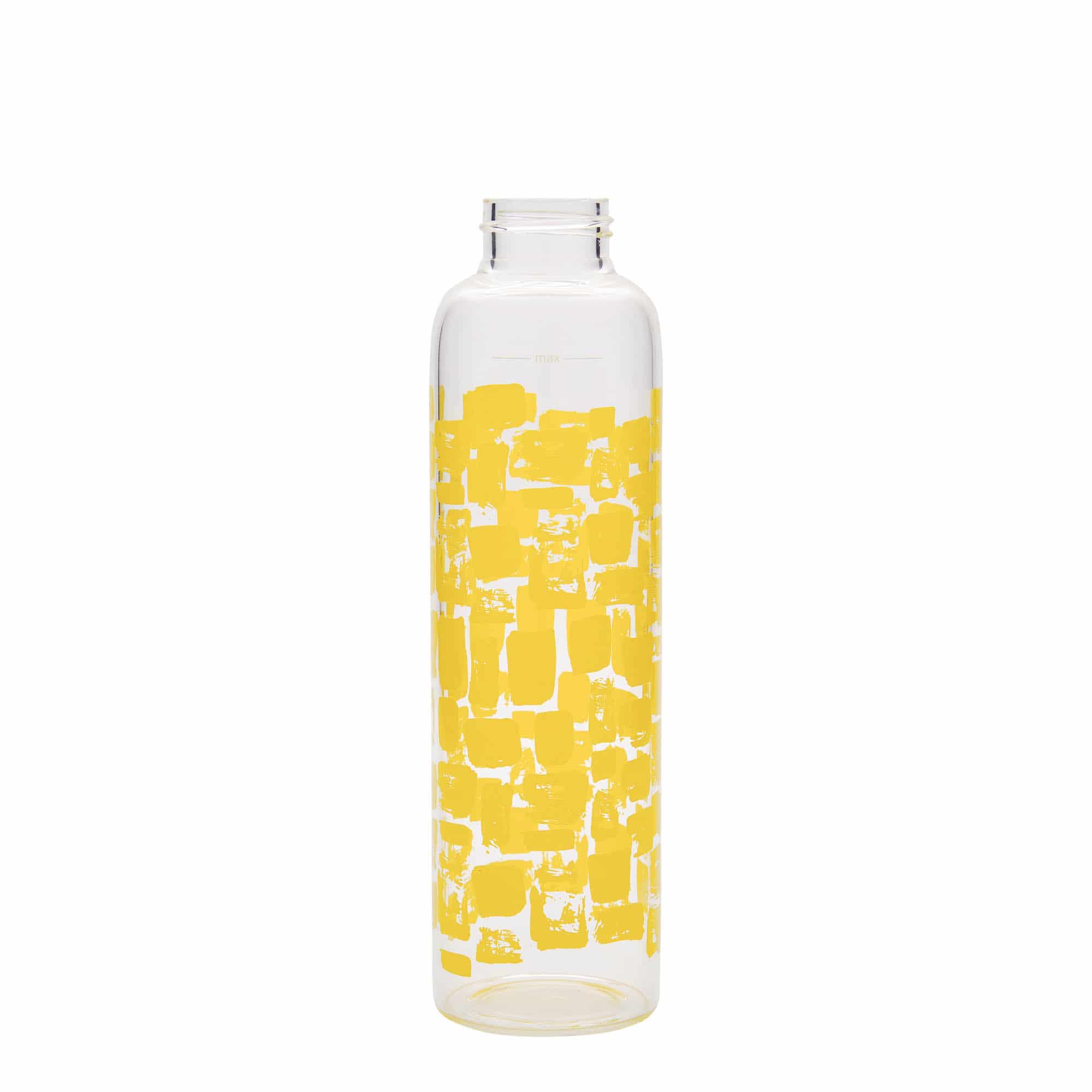 Bouteille d'eau 500 ml 'Perseus - Rectangles jaunes', ouverture : bouchon à vis