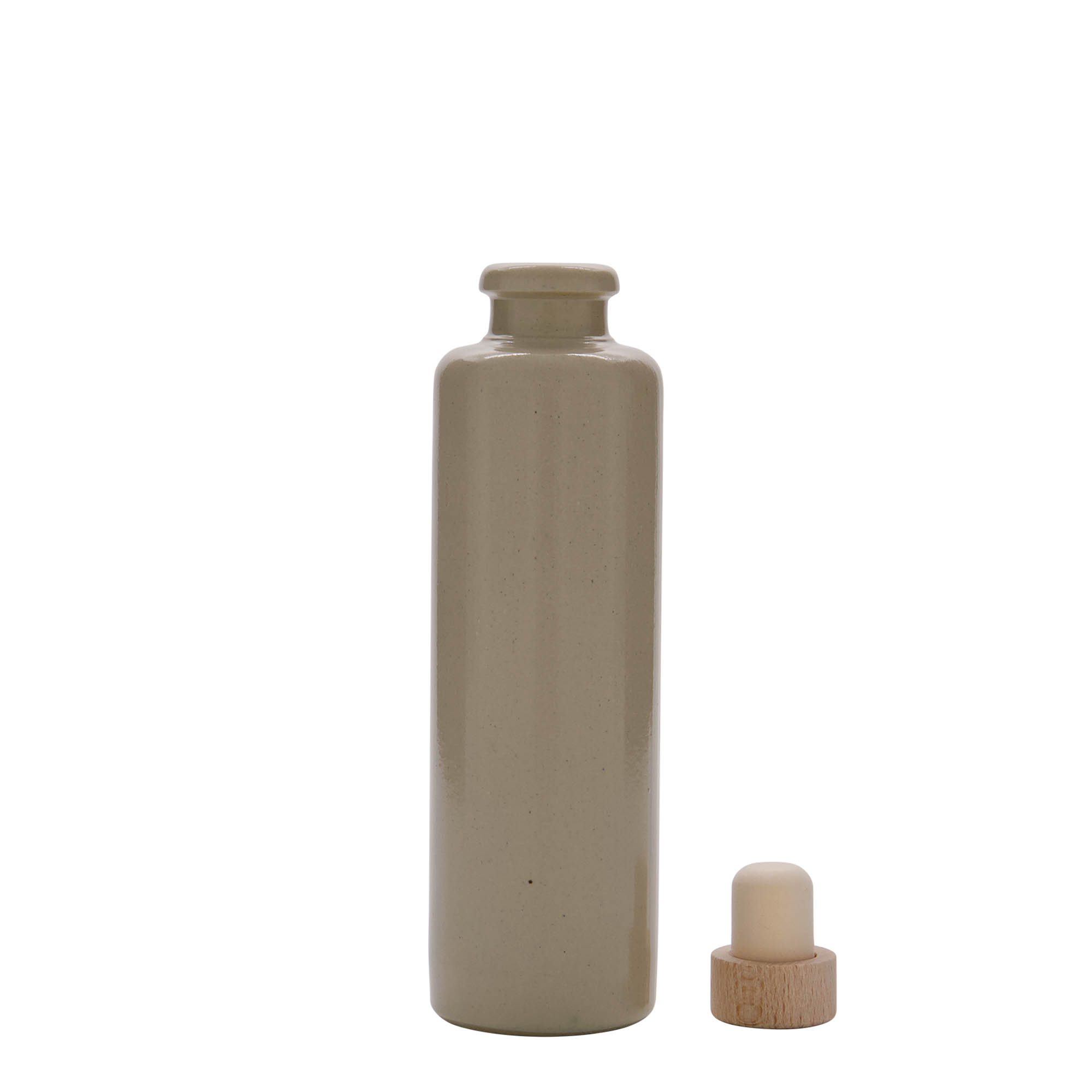 Cruche en terre cuite 200 ml, grès, beige, ouverture : liège Cruche en terre cuite 200 ml, grès, beige, ouverture : liège