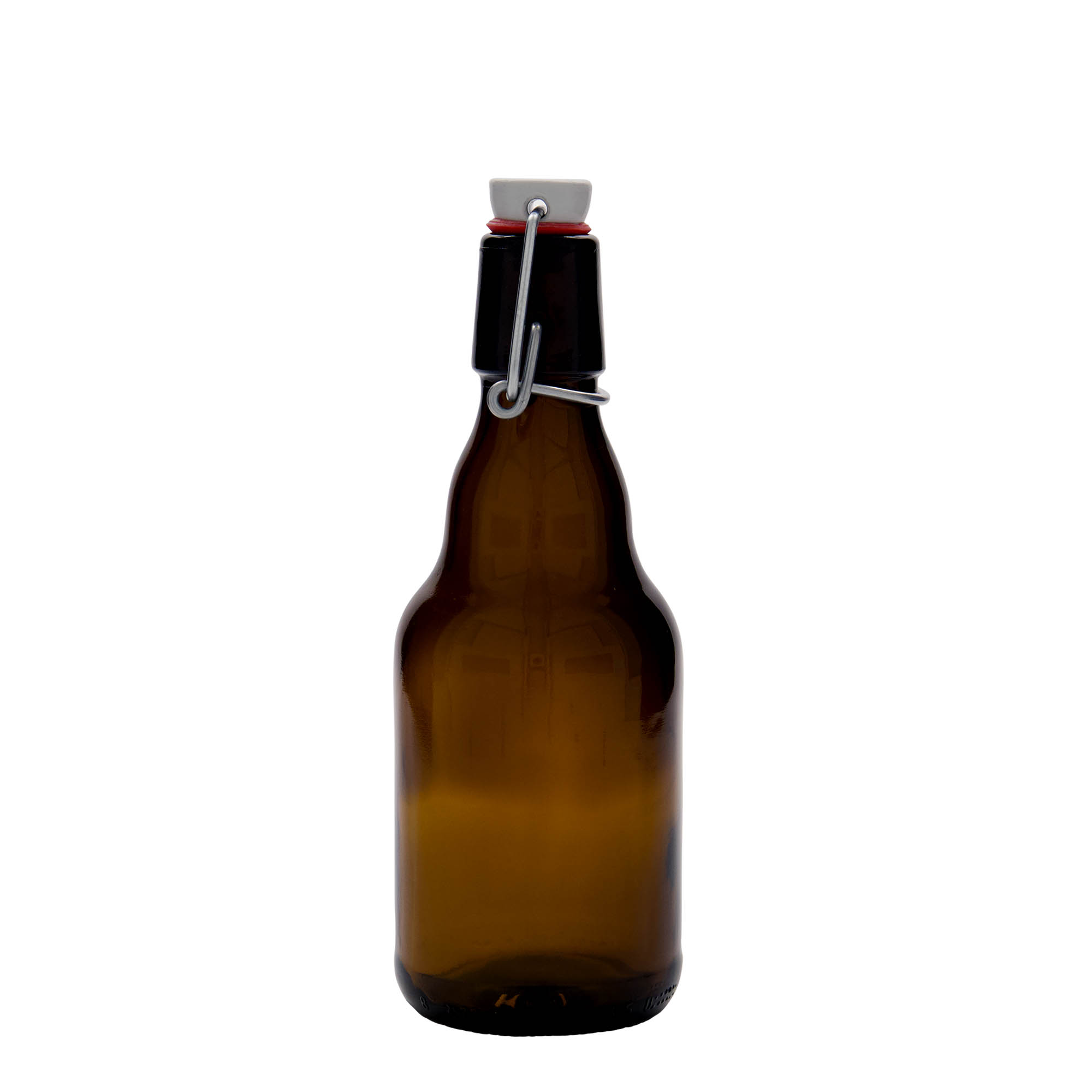 Bouteille de bière 330 ml 'Steinie', verre, brun, ouverture : fermeture à levier Bouteille de bière 330 ml 'Steinie', verre, brun, ouverture : fermeture à levier