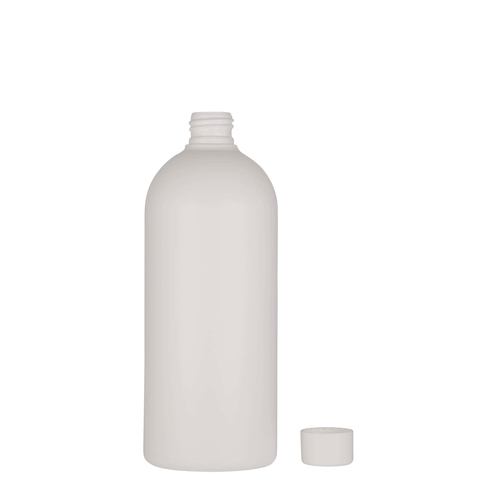 Bouteille en plastique 500 ml 'Tuffy', PEHD, blanche, col : GPI 24/410