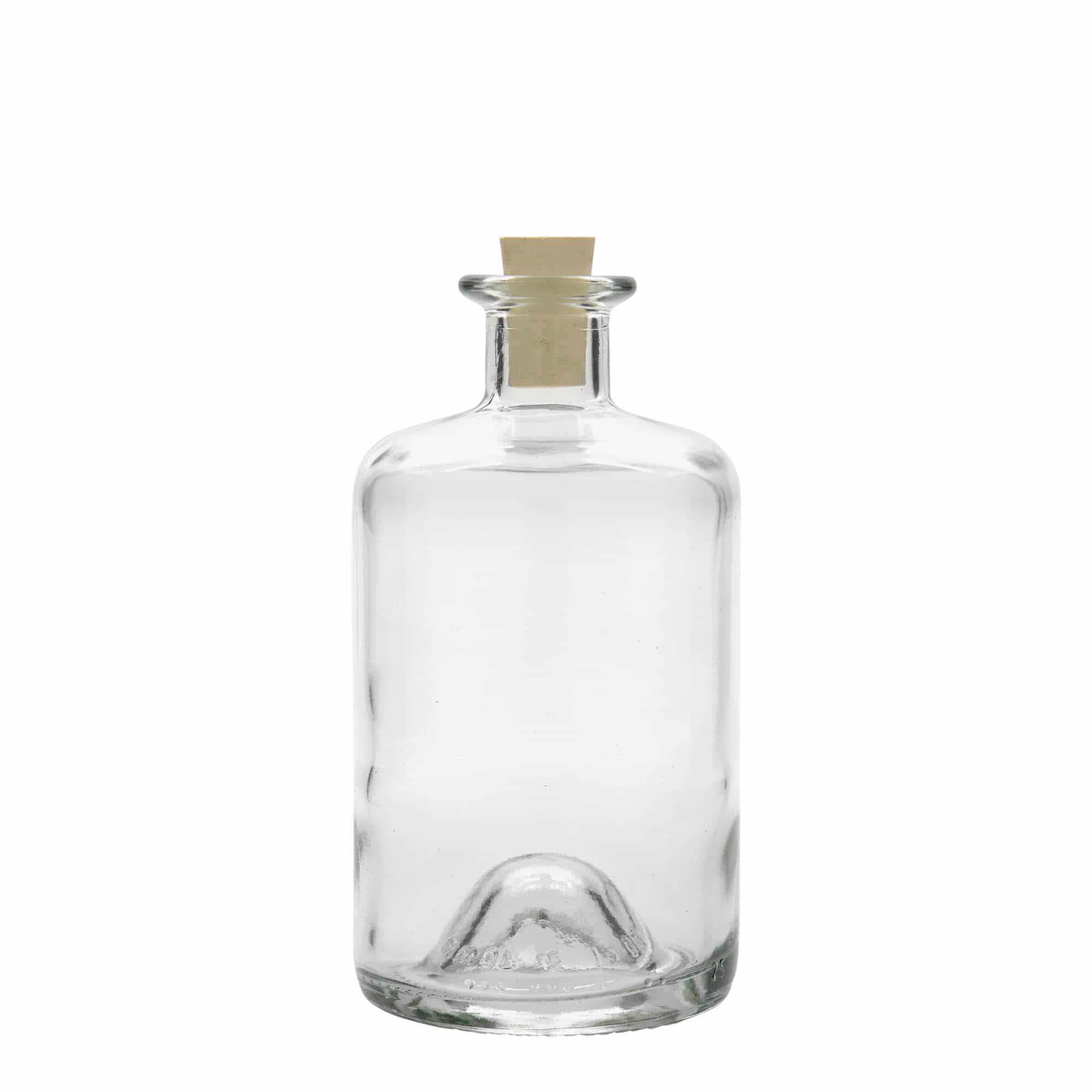 Bouteille en verre de 500 ml, bouchon : liège Bouteille en verre de 500 ml, bouchon : liège