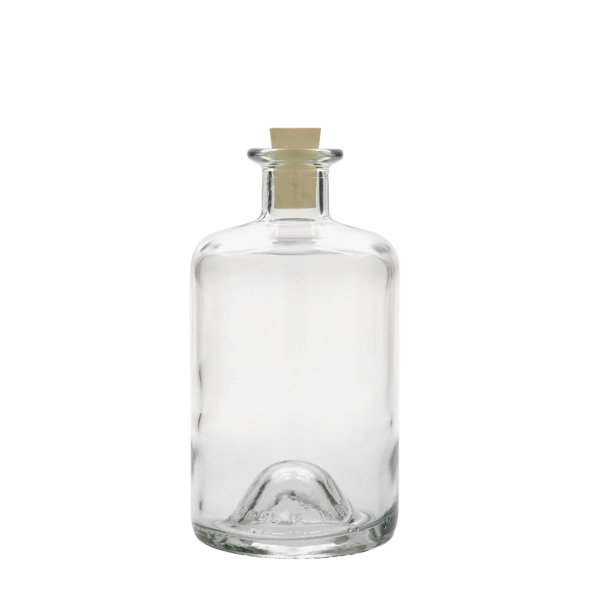 Bouteille en verre de 500 ml, bouchon : liège Bouteille en verre de 500 ml, bouchon : liège