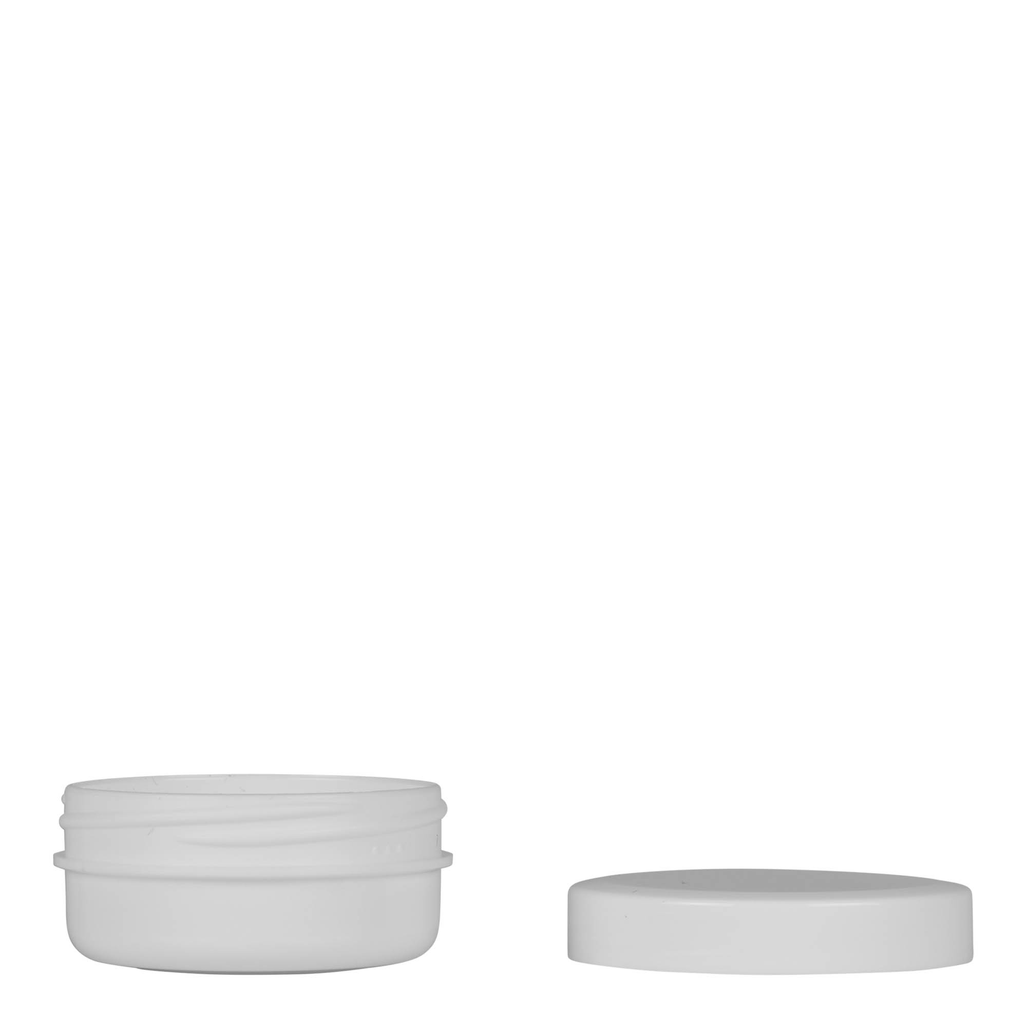 12 ml boîte en plastique 'White Line', PP, blanc, ouverture : bouchon à vis