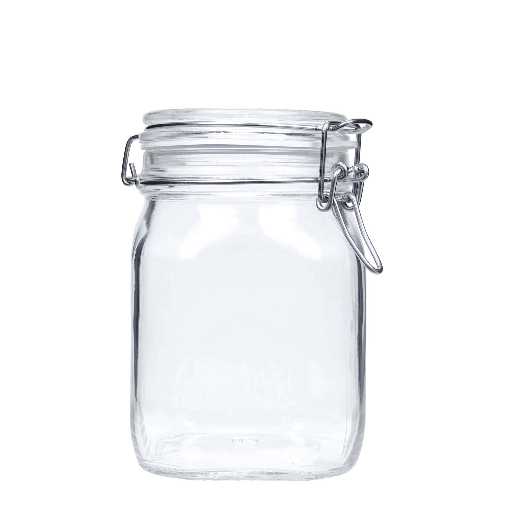 Bocal à fermeture mécanique 1 000 ml 'Fido', carré, bouchage: bouchon mécanique Bocal à fermeture mécanique 1 000 ml 'Fido', carré, bouchage: bouchon mécanique