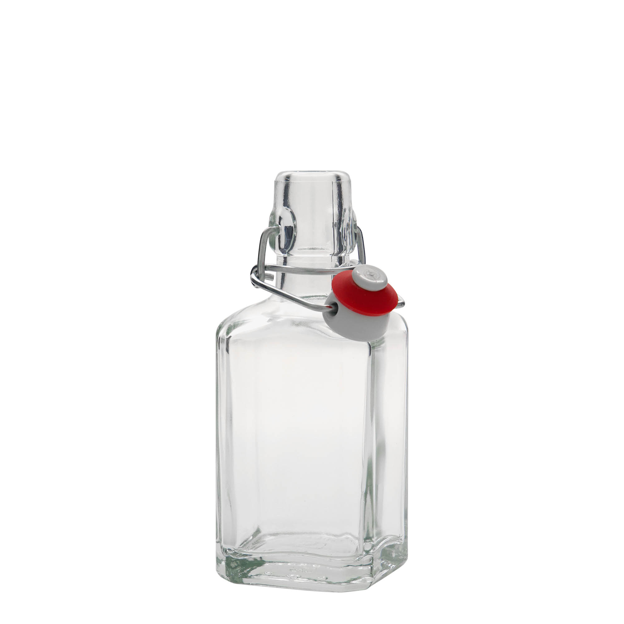 Flacon en verre 250 ml « Rialto », carré, ouverture : fermeture à bascule Flacon en verre 250 ml « Rialto », carré, ouverture : fermeture à bascule