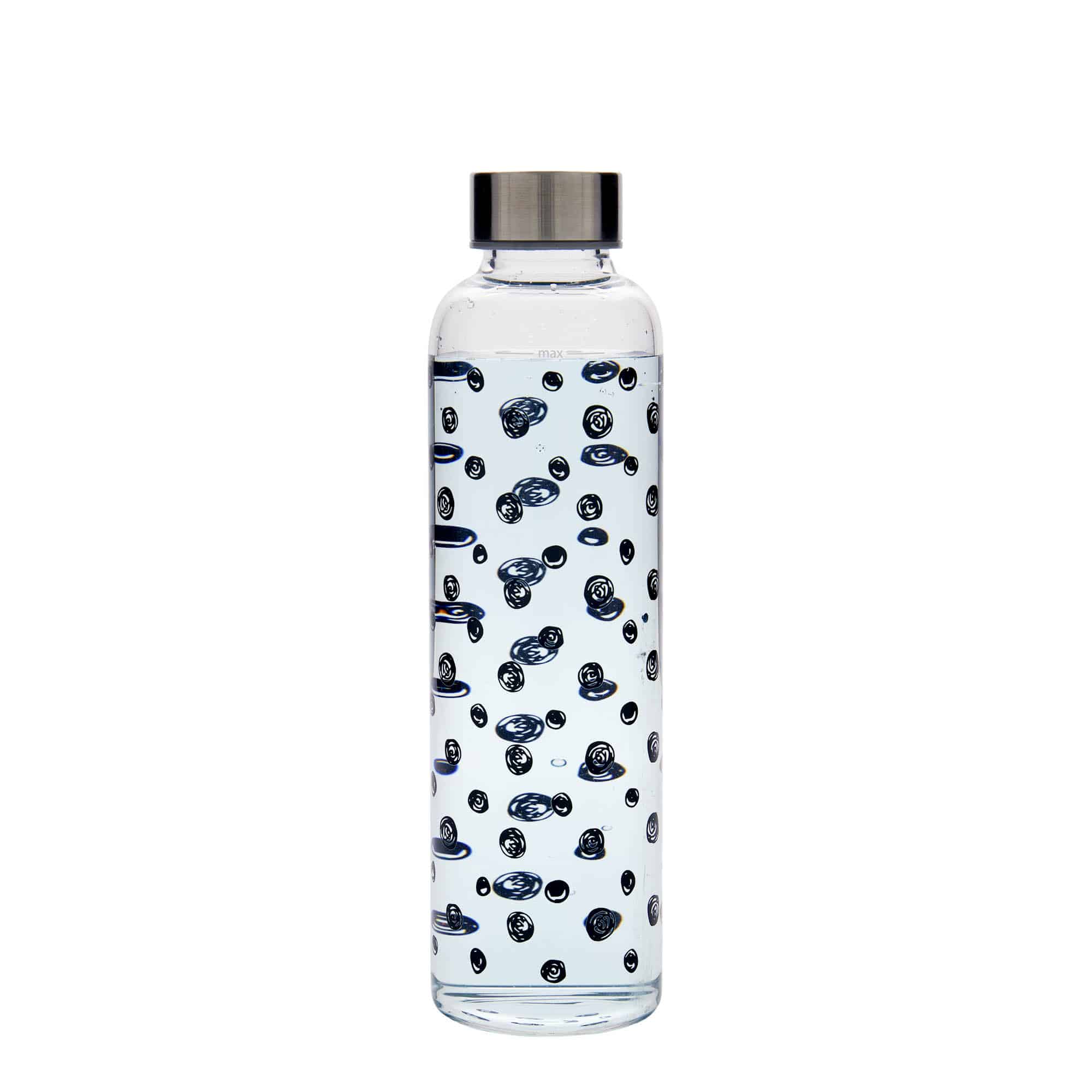 Bouteille d'eau 500 ml 'Perseus - Points noirs', ouverture : bouchon à vis