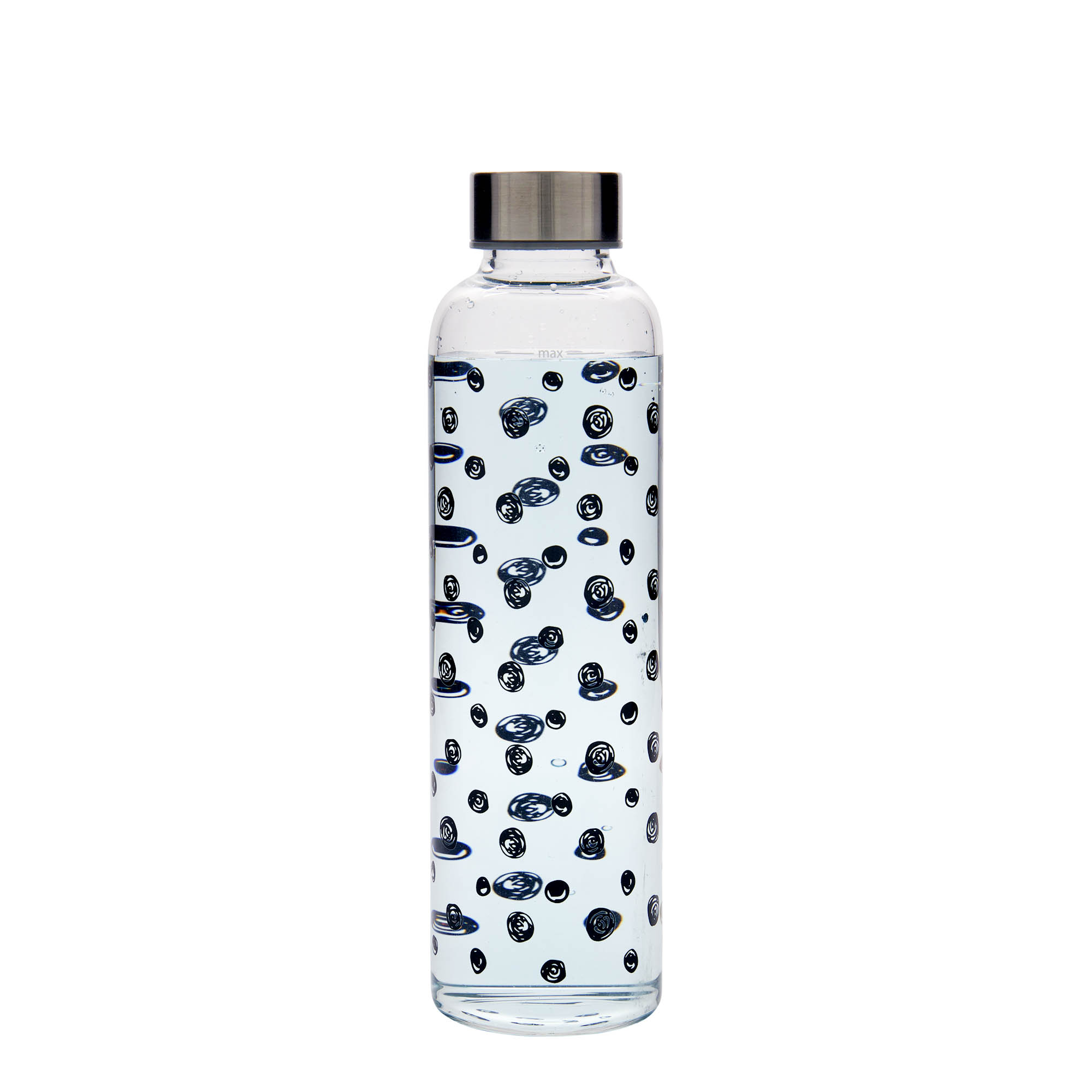 Bouteille d'eau 500 ml 'Perseus - Points noirs', ouverture : bouchon à vis