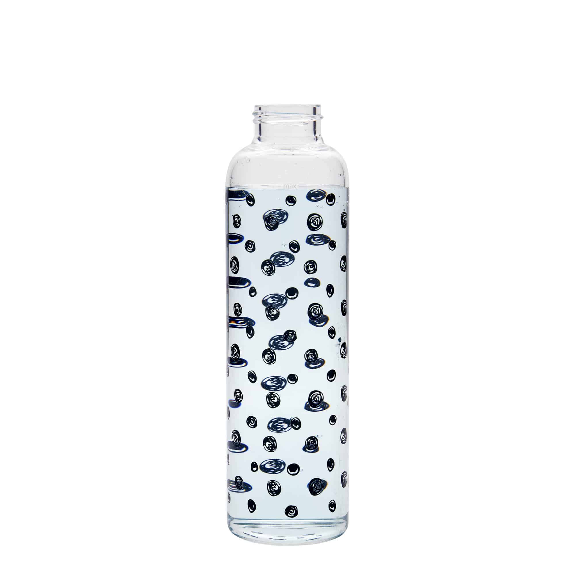 Bouteille d'eau 500 ml 'Perseus - Points noirs', ouverture : bouchon à vis