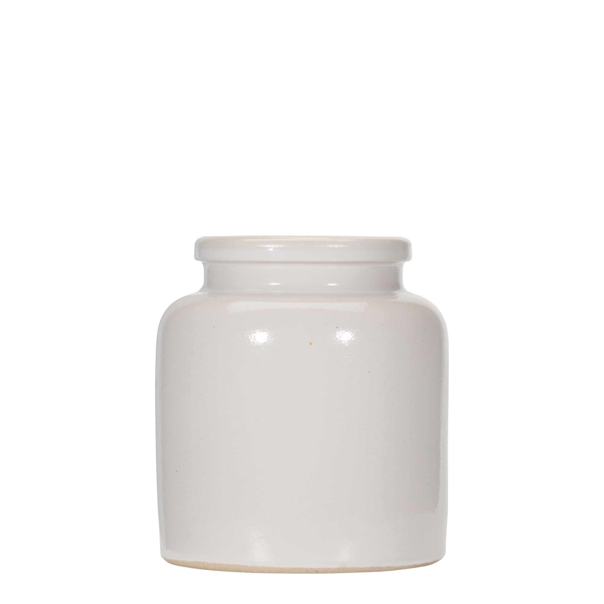 Pot en grès 270 ml, céramique, blanc, ouverture : couvercle à emboîtement
