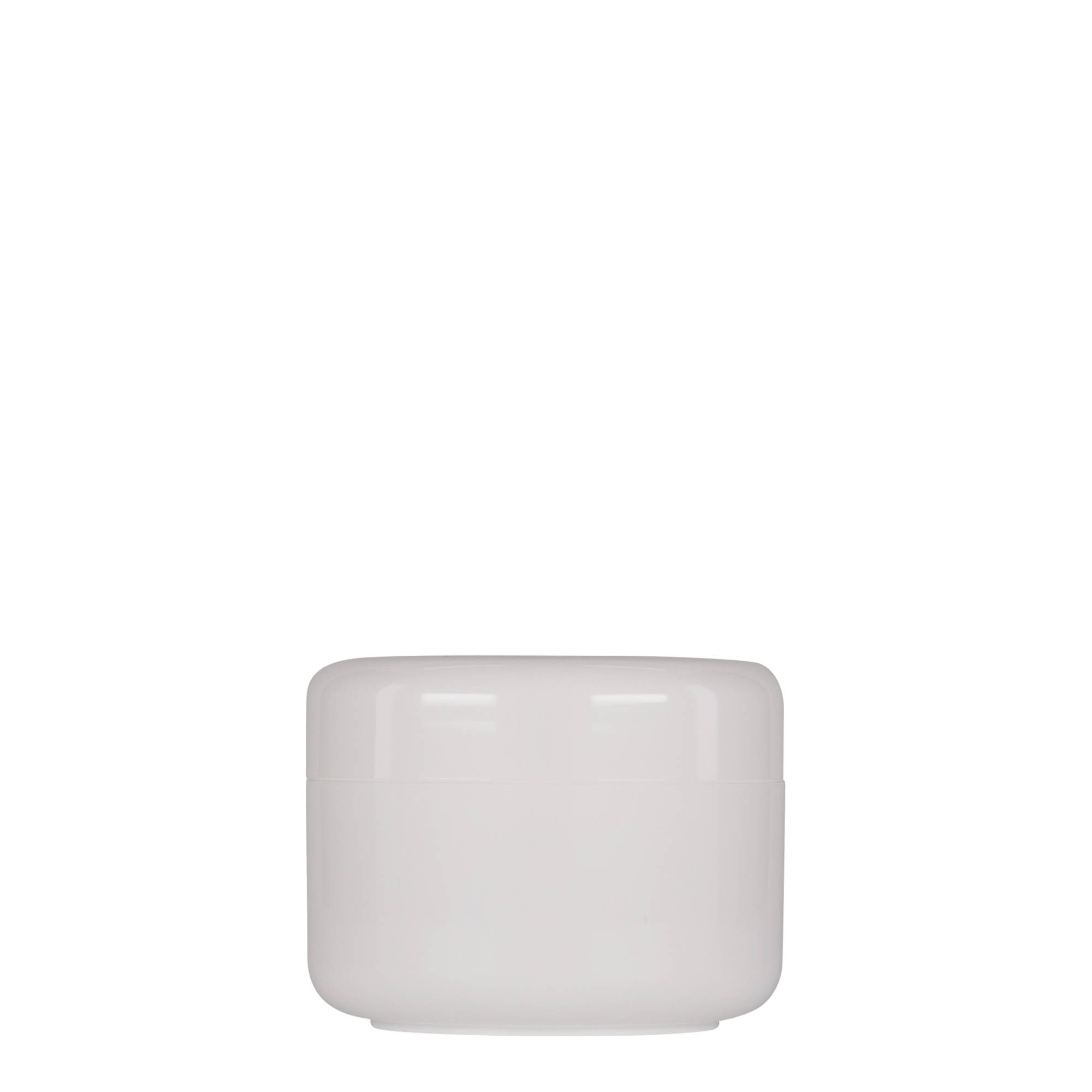 100 ml boîte en plastique 'Bianca', PP, blanc, ouverture : bouchon à vis