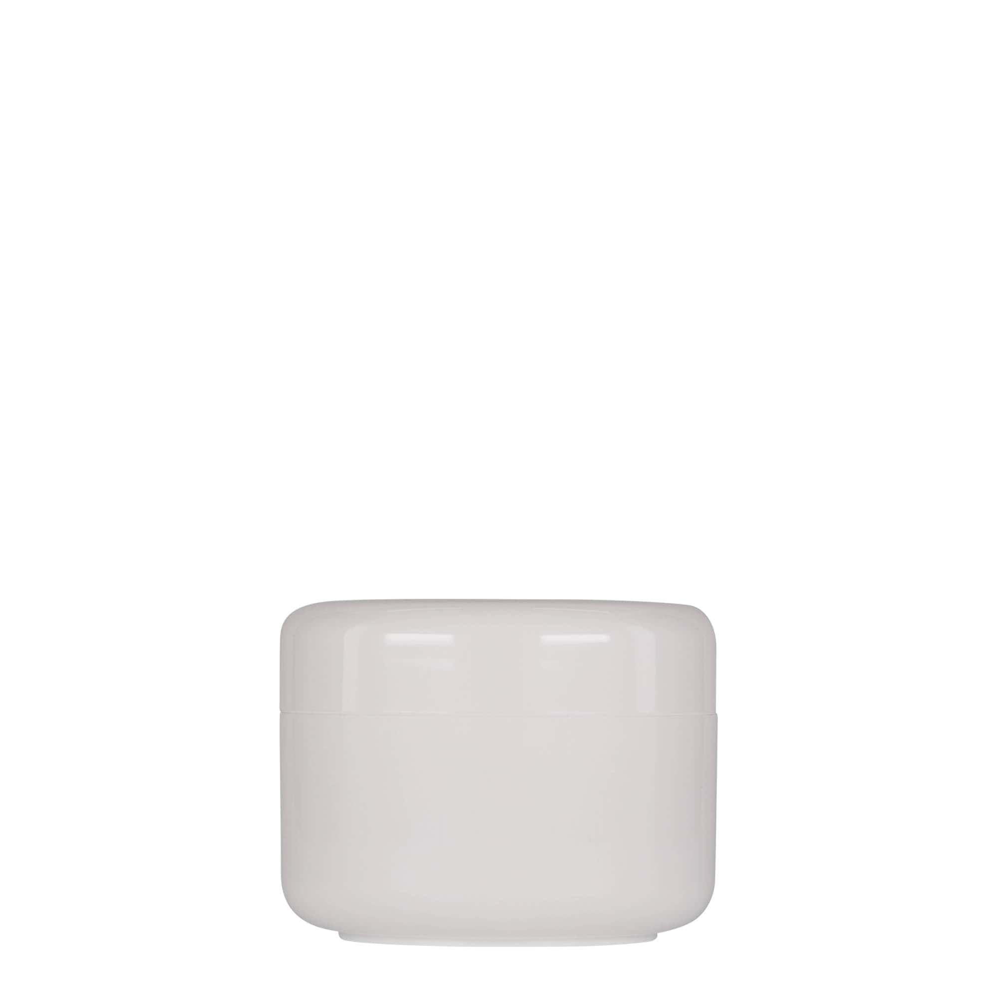 100 ml boîte en plastique 'Bianca', PP, blanc, ouverture : bouchon à vis