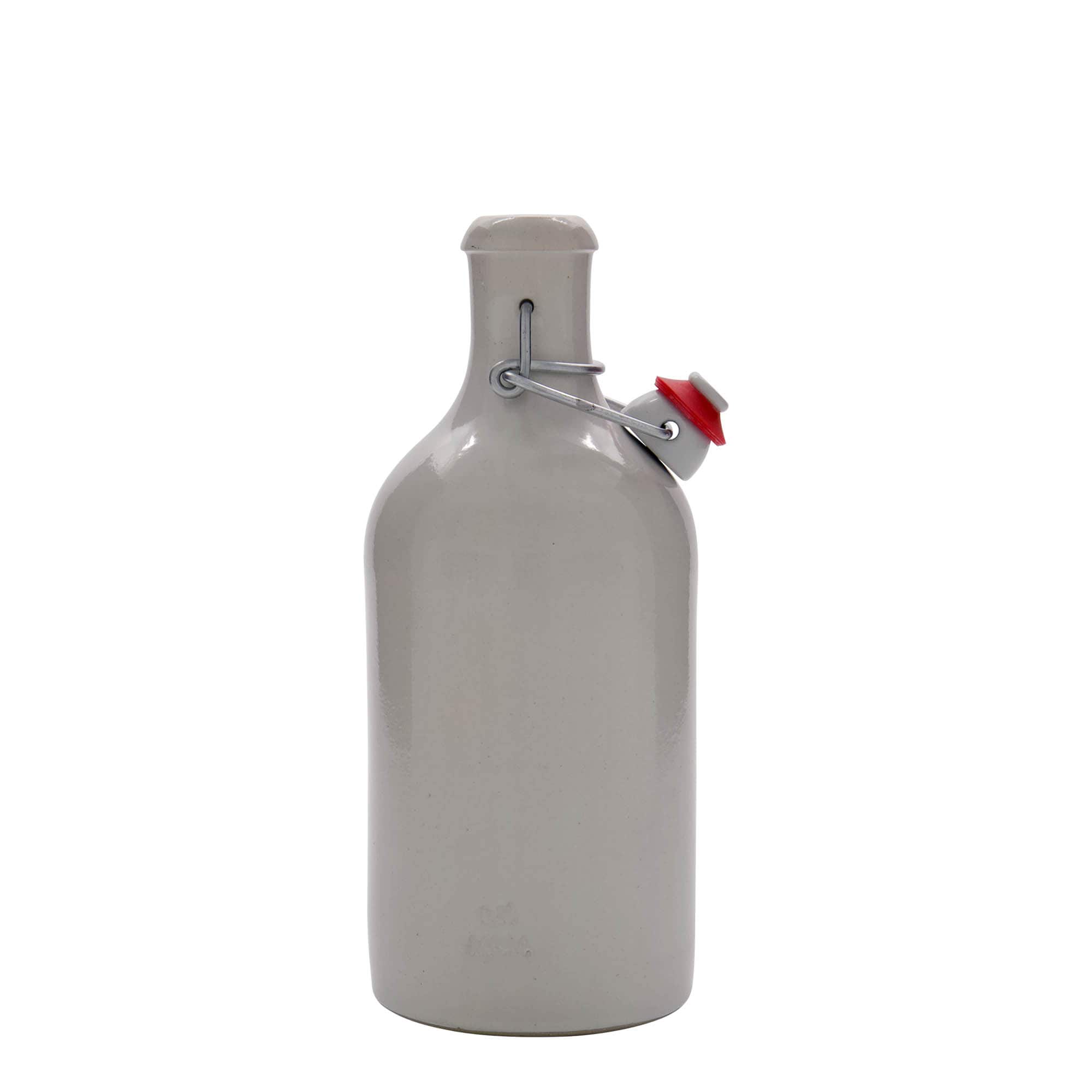 Cruche en grès blanc de 500 ml, ouverture : fermeture à levier