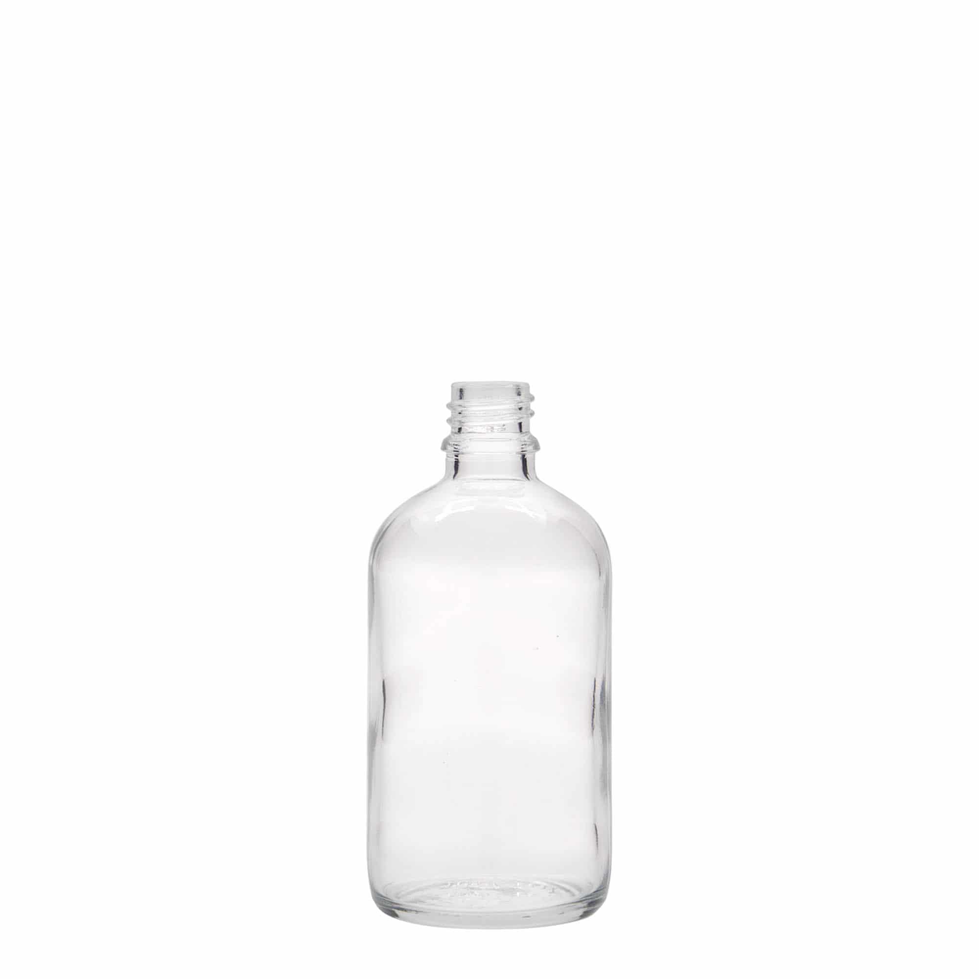 Flacon pharmaceutique 100 ml, verre, bouchage: DIN 18 Flacon pharmaceutique 100 ml, verre, bouchage: DIN 18