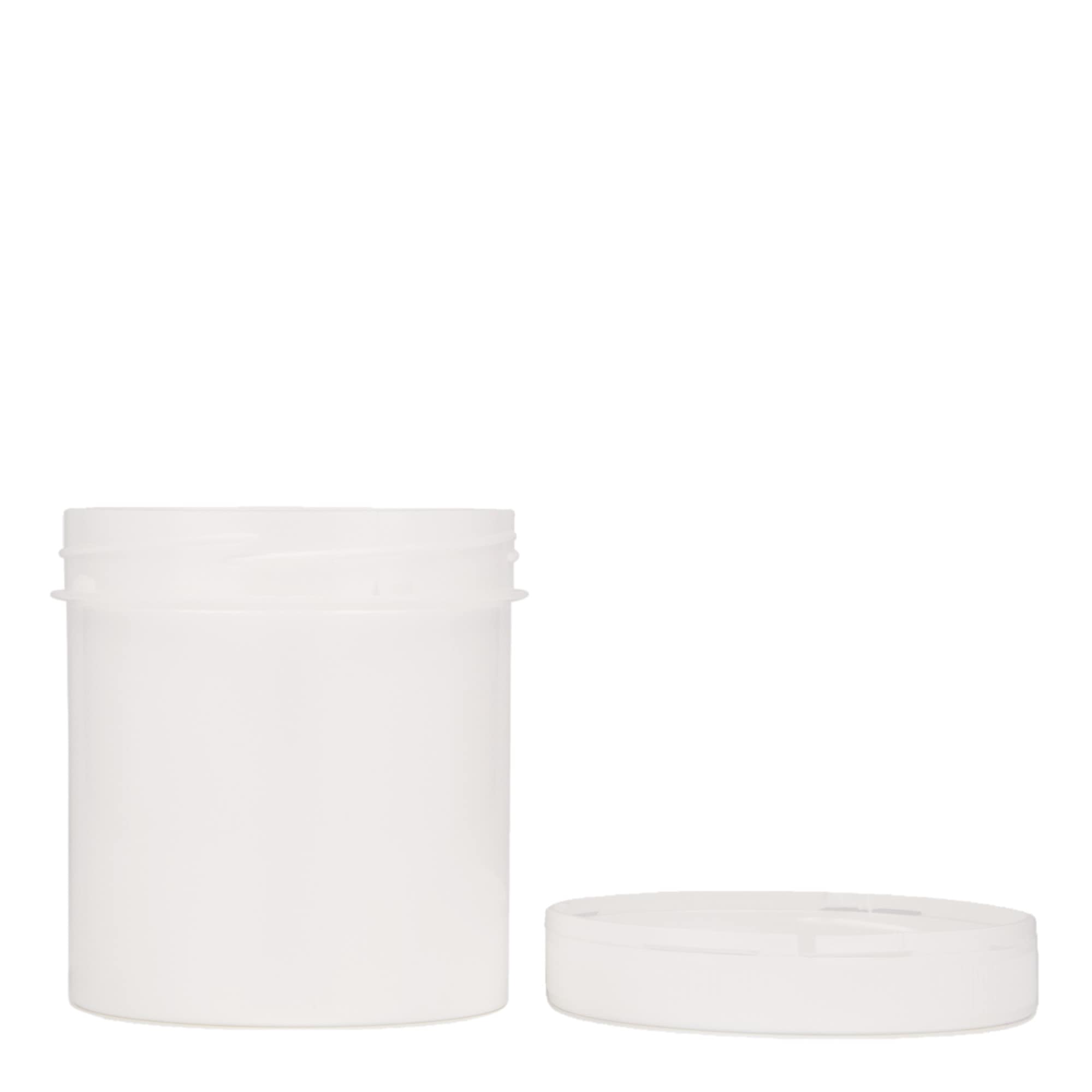 250 ml boîte en plastique « Securilock », PP, blanc, ouverture : bouchon à vis