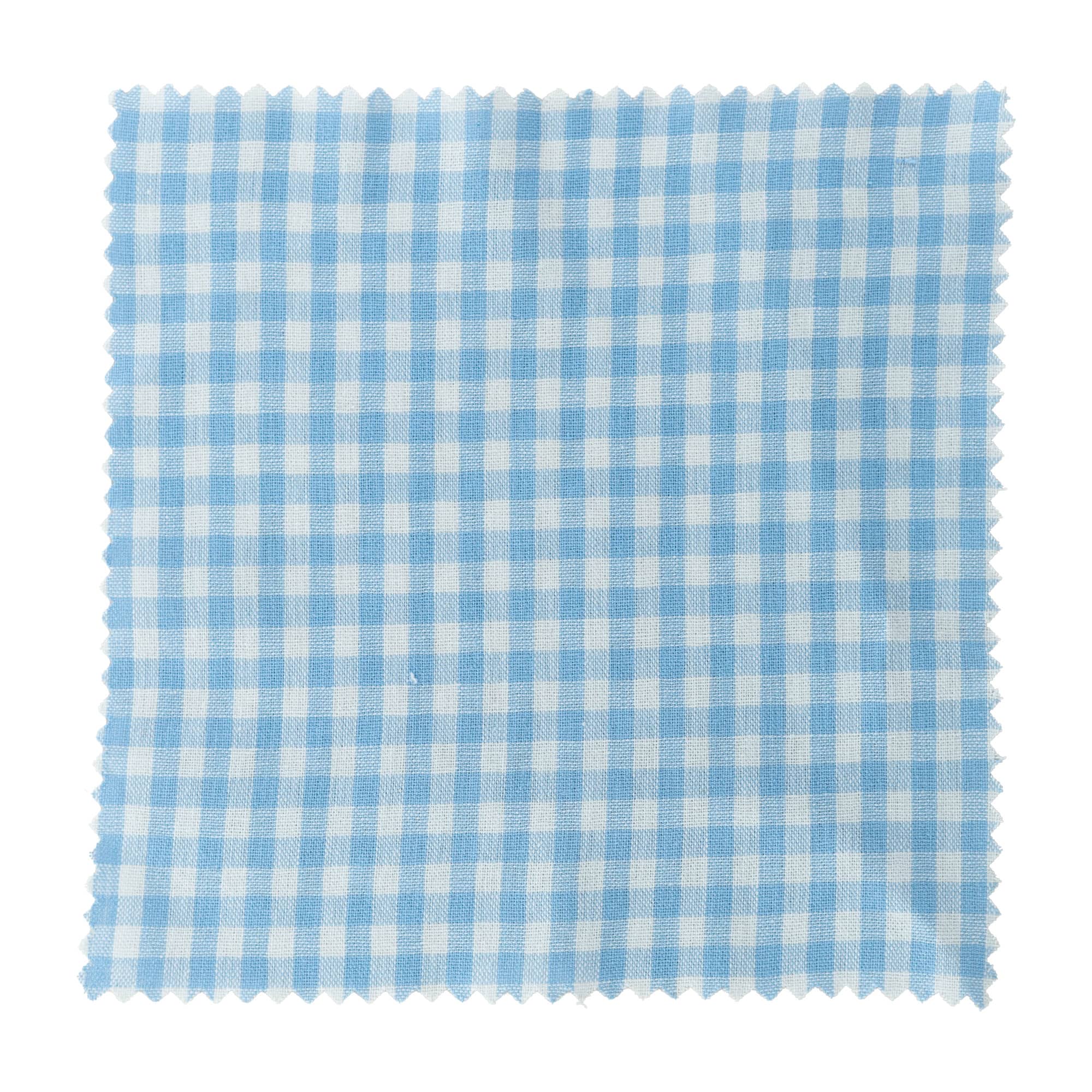 Petite nappe en tissu à carreaux 15x15, carrée, textile, bleu clair, ouverture : TO58-TO82