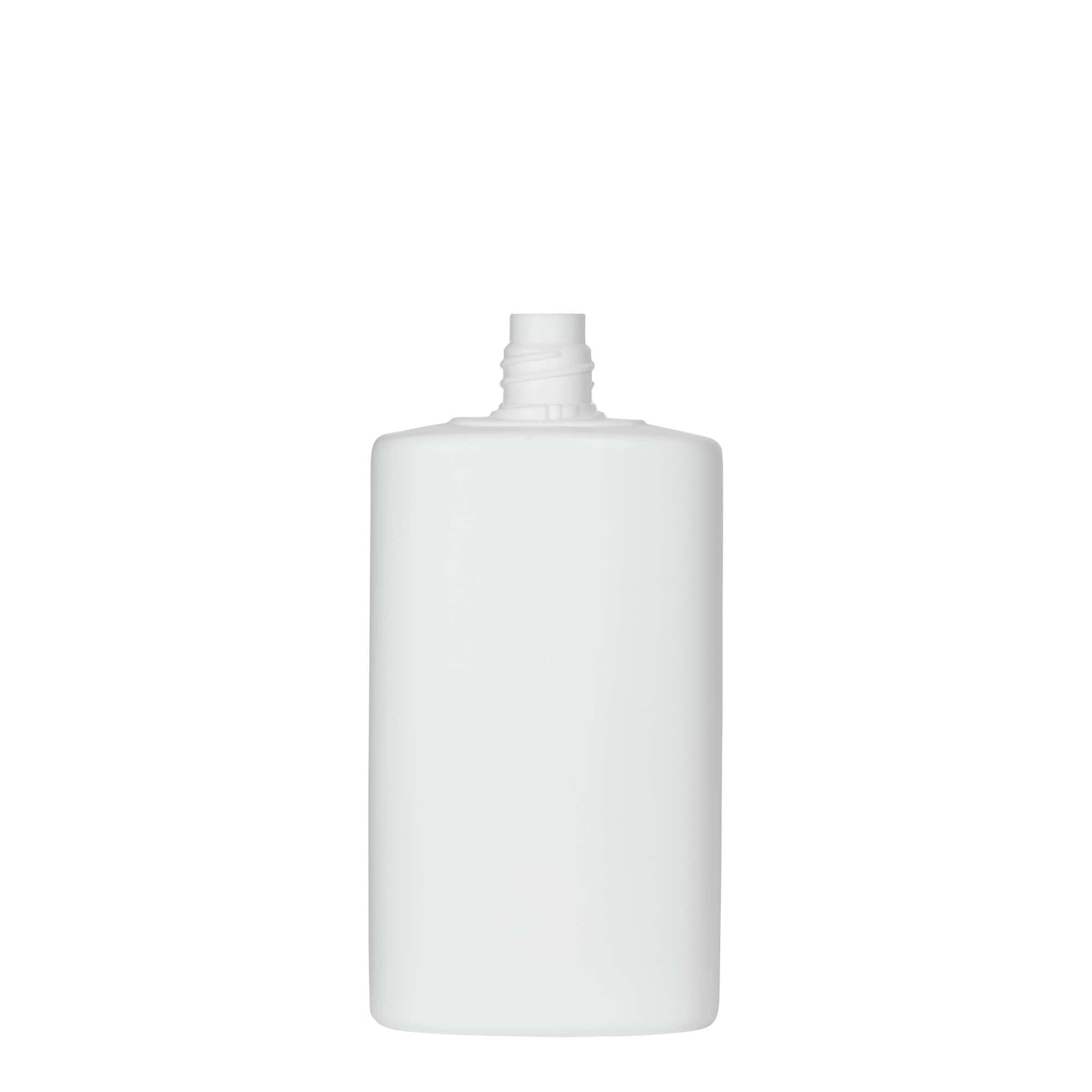 Bouteille en plastique 250 ml 'Indy', ovale, PEHD, blanche, bouchage: Bougage à vis Bouteille en plastique 250 ml 'Indy', ovale, PEHD, blanche, bouchage: Bougage à vis