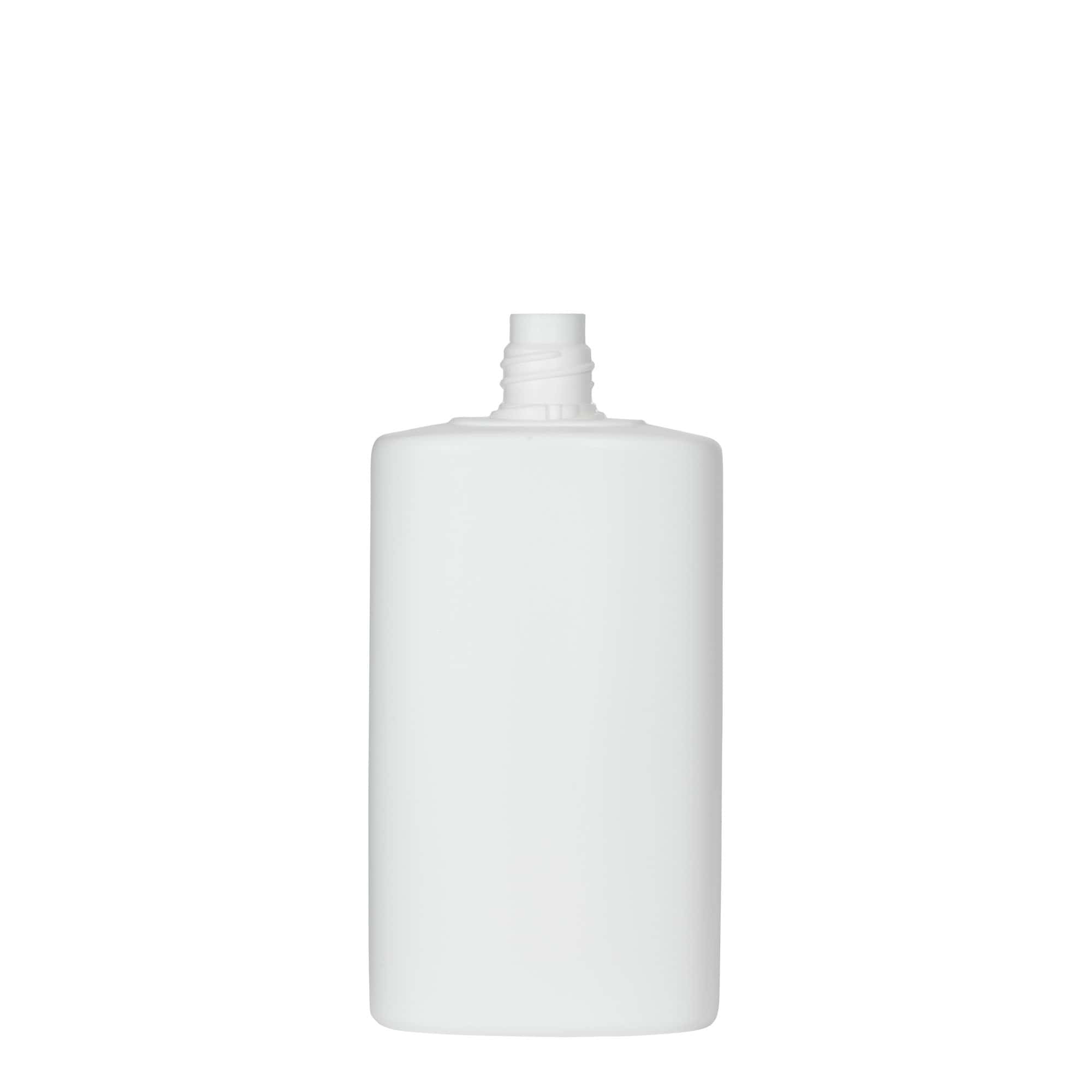 Flacon en plastique 250 ml 'Indy', ovale, PEHD, blanc, ouverture : bouchon à vis
