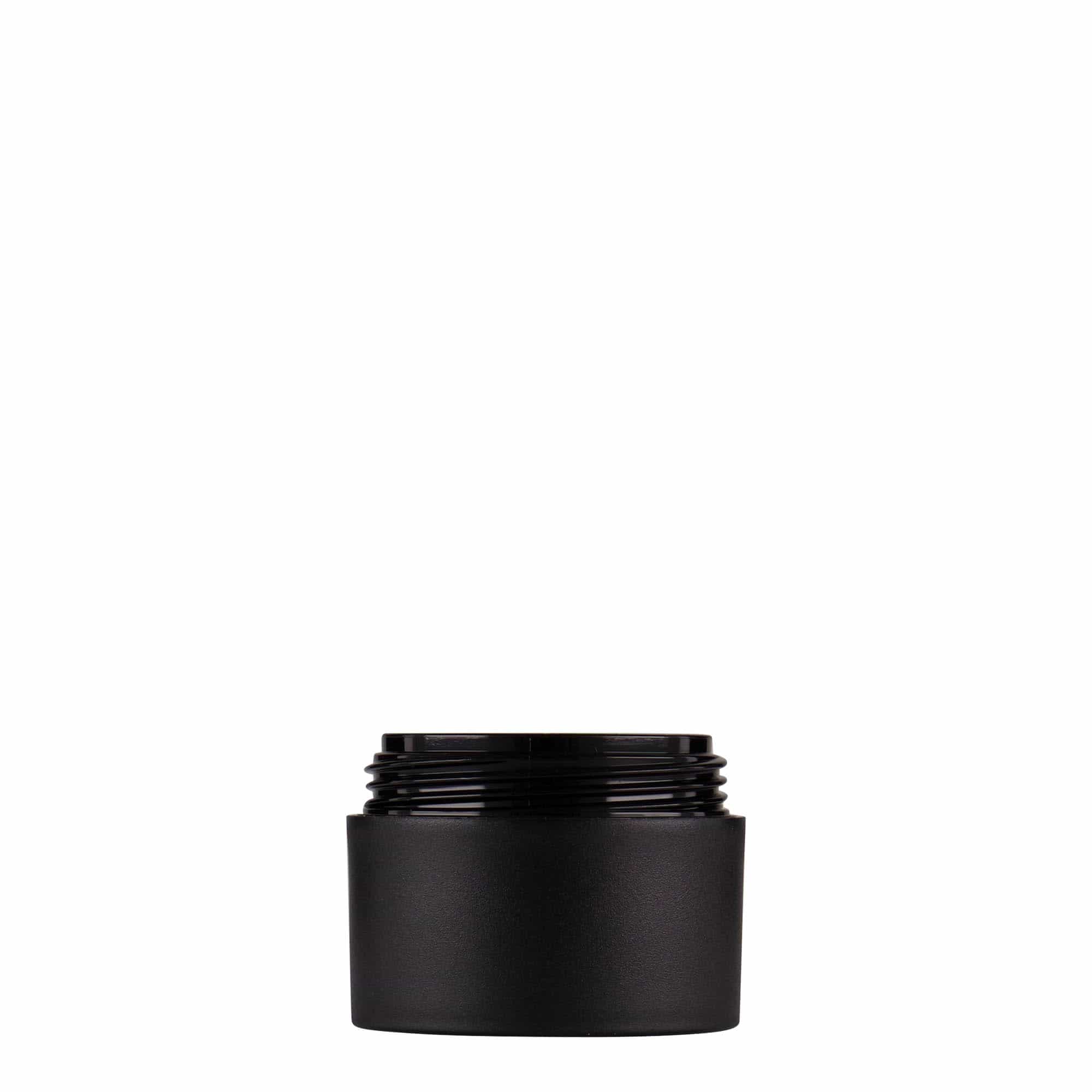 Dose en plastique 15 ml 'Antonella', PP, noir, ouverture : bouchon à vis